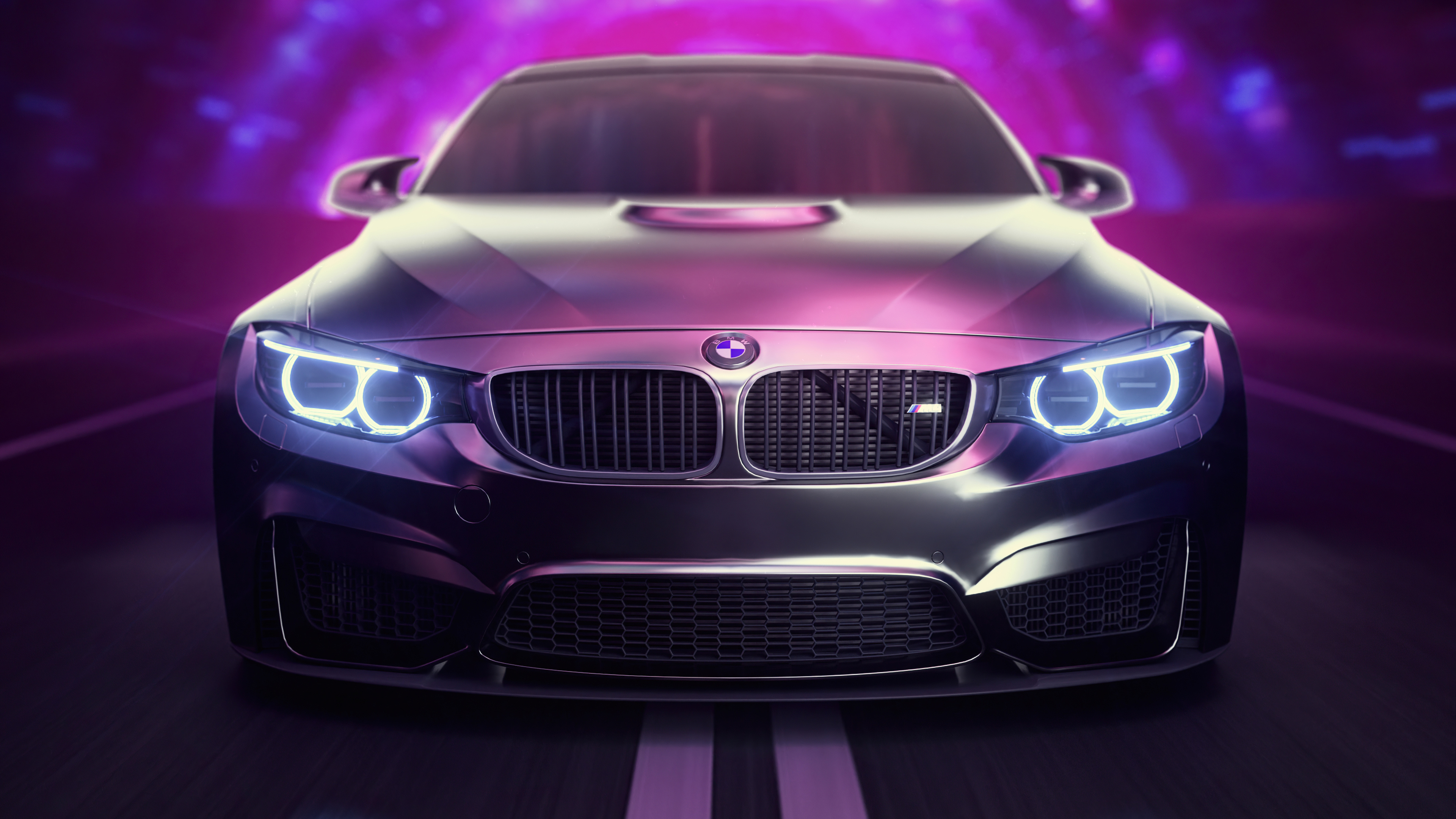 BMW M4, Speed of light, High-performance car, Striking visuals, 3840x2160 4K Desktop