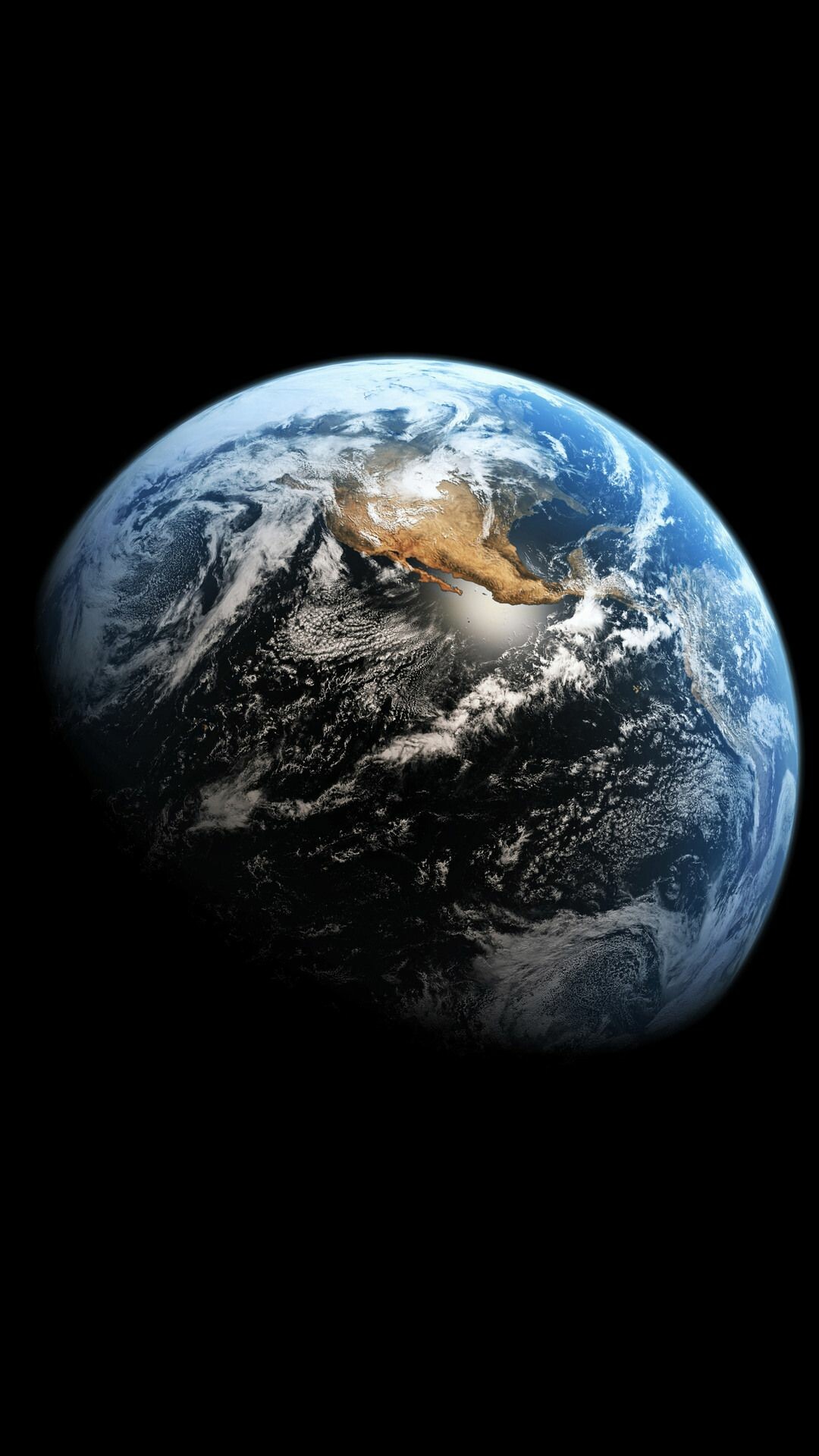 Planet: Earth's surface, made up of the ocean, dwarfing Earth's polar ice, lakes, and rivers. 1080x1920 Full HD Wallpaper.