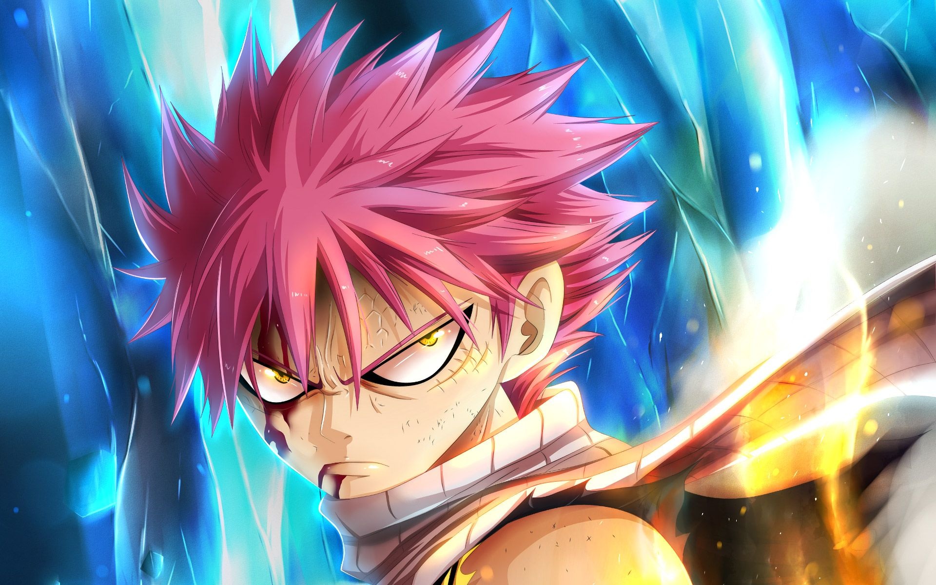 Natsu (Fairy Tail): Anime, The fictional kingdom of Fiore, A member of wizards' guild. 1920x1200 HD Wallpaper.