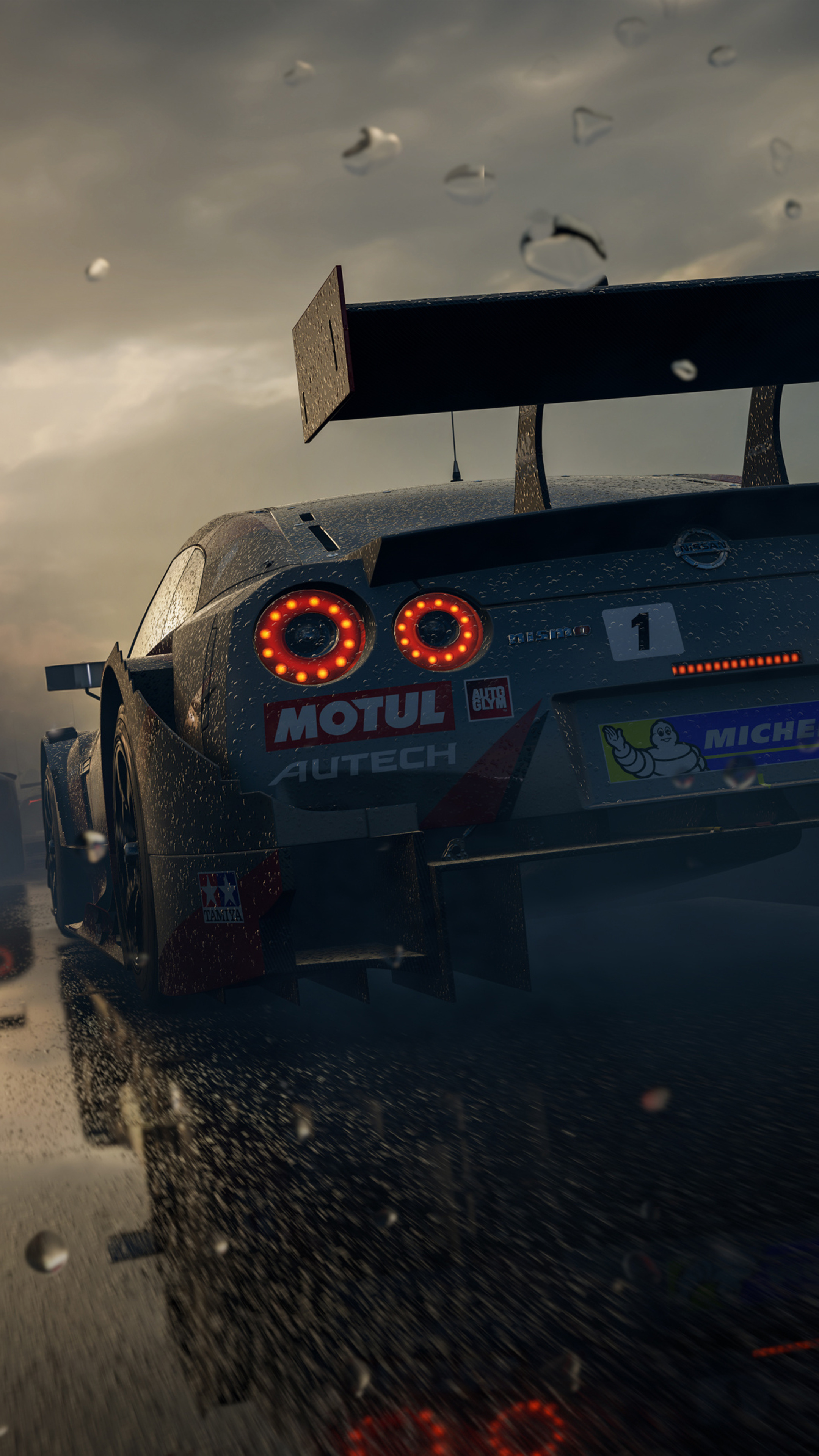 Motorsports: Nissan GT-R NISMO - a racing-only model of the most popular drifting car, Forza Motorsport 7. 2160x3840 4K Background.
