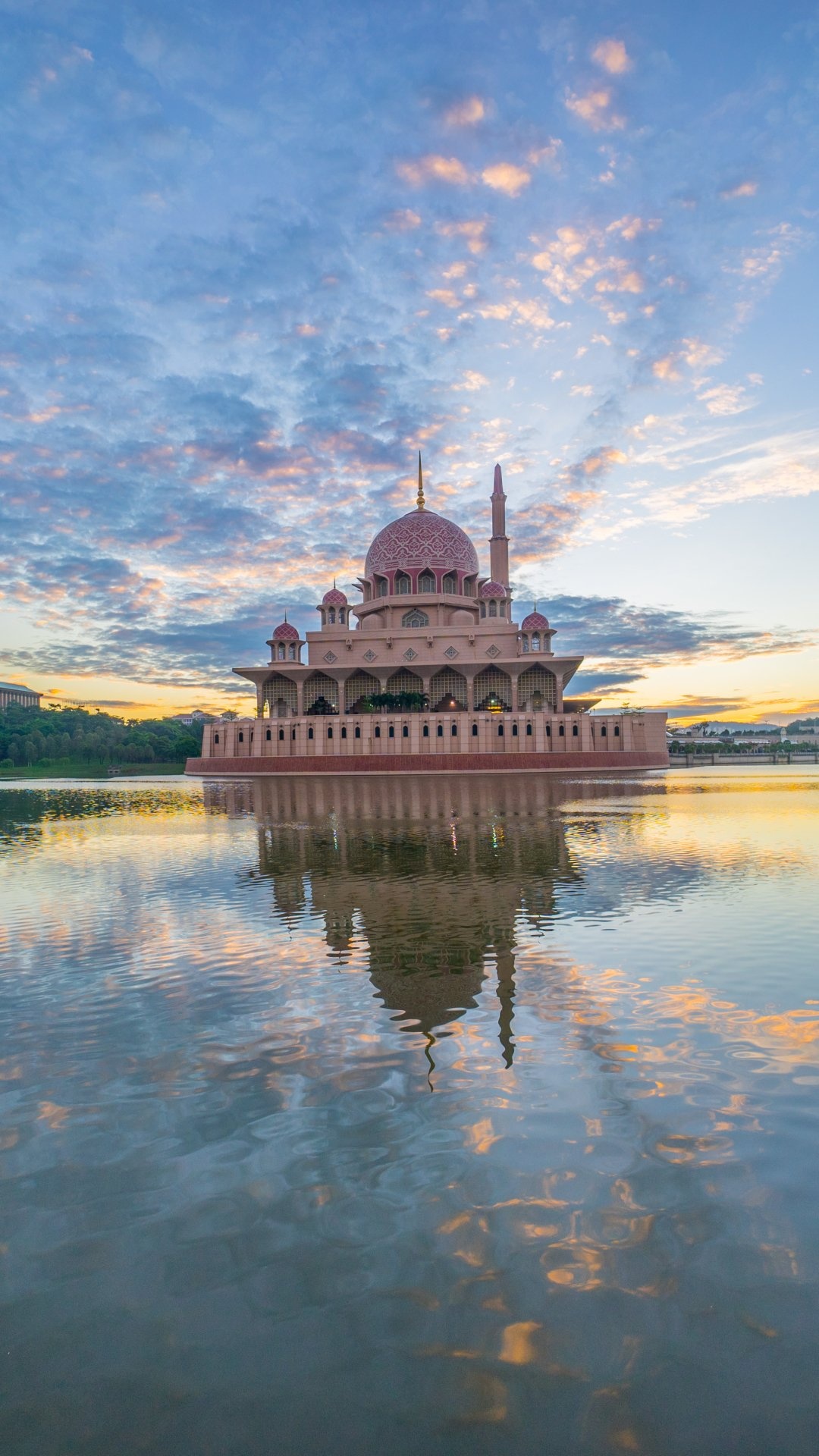 Putrajaya, Religious hub, Symbolic Putra Mosque, Tranquil atmosphere, 1080x1920 Full HD Handy