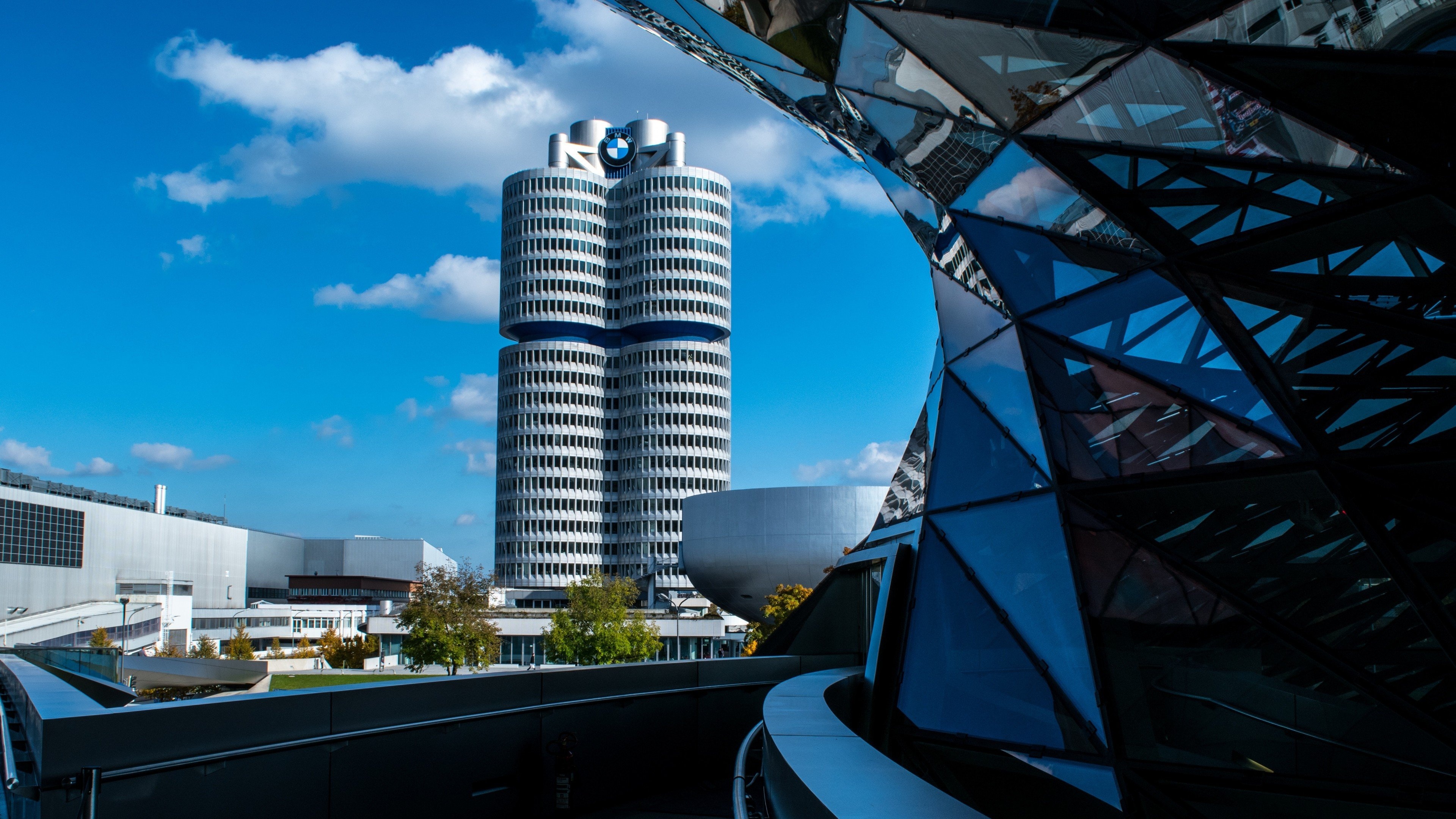 Munich: The third-largest city in Germany, Building, BMW Museum. 3840x2160 4K Background.