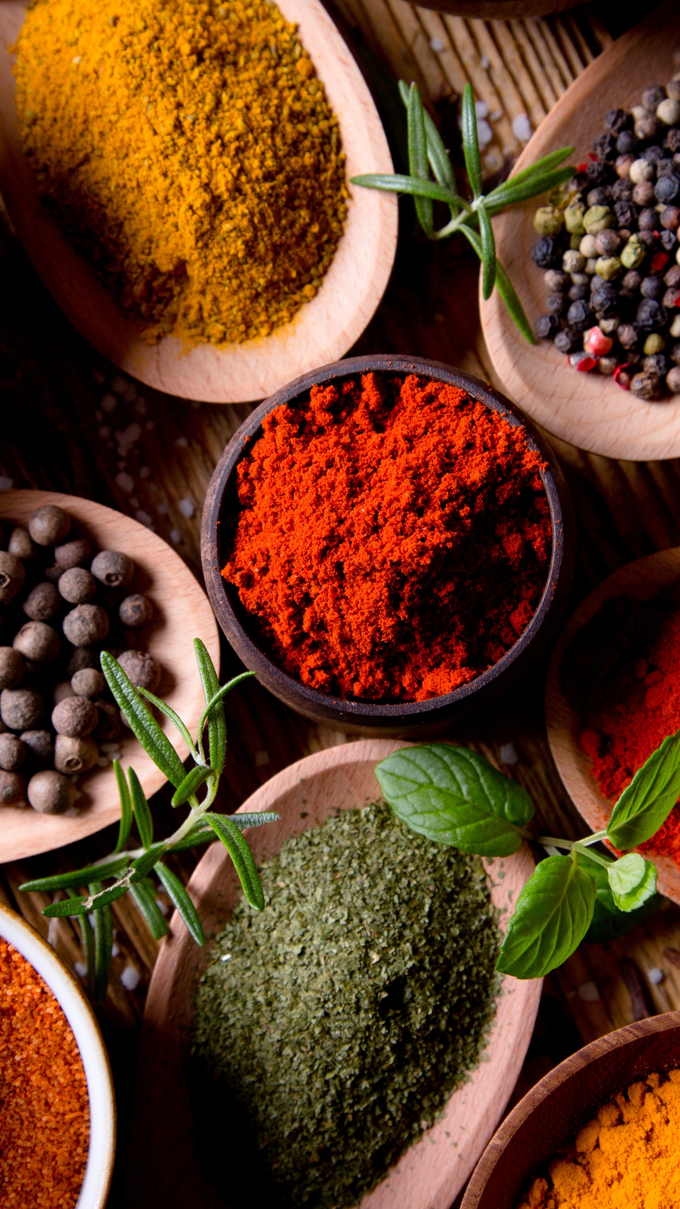 Spices: Seasoning, Pepper, Food product. 2160x3840 4K Background.