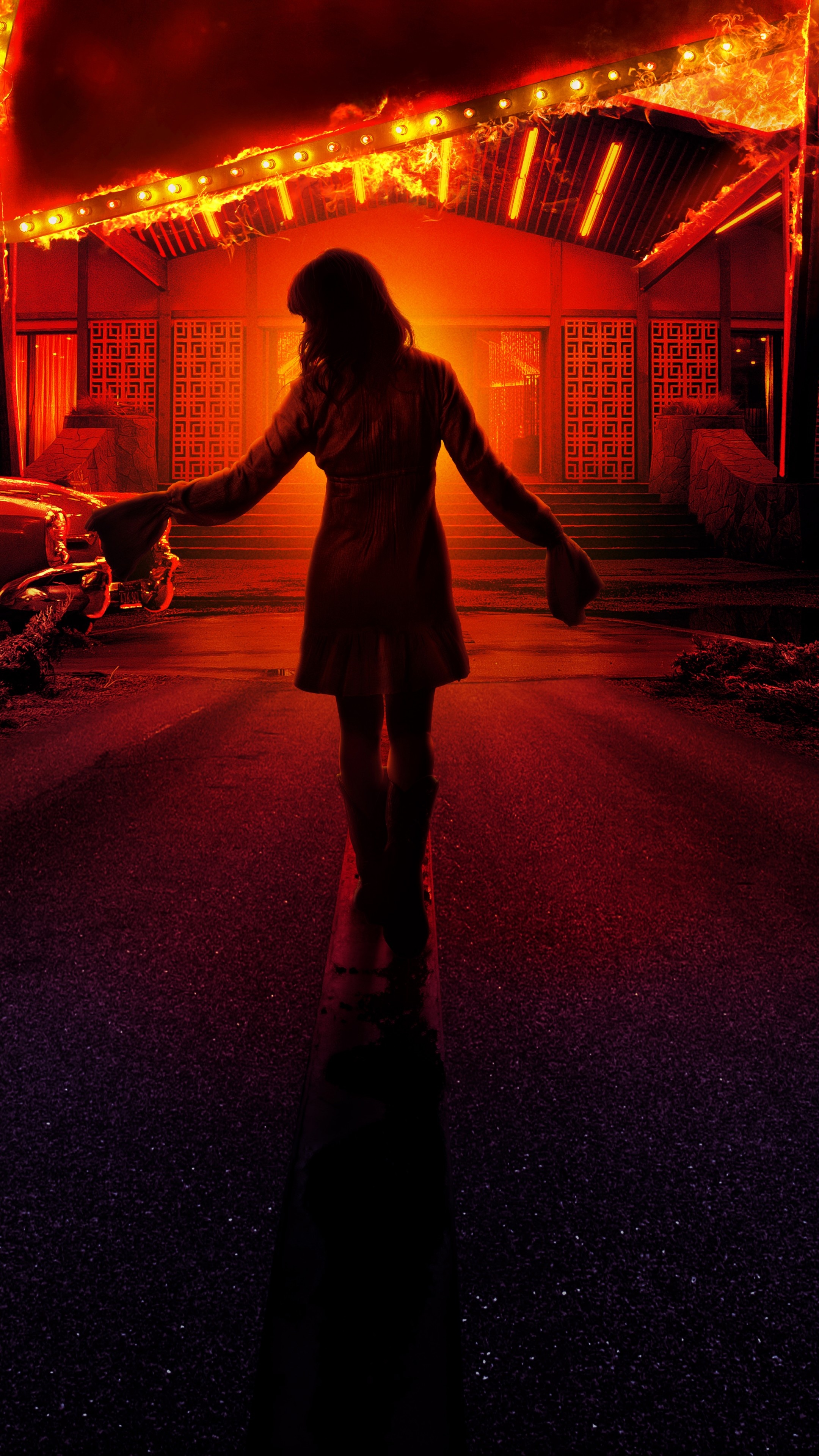 Bad Times at the El Royale, Eye-catching poster, Gripping plot, Ultra high-definition, 2160x3840 4K Phone