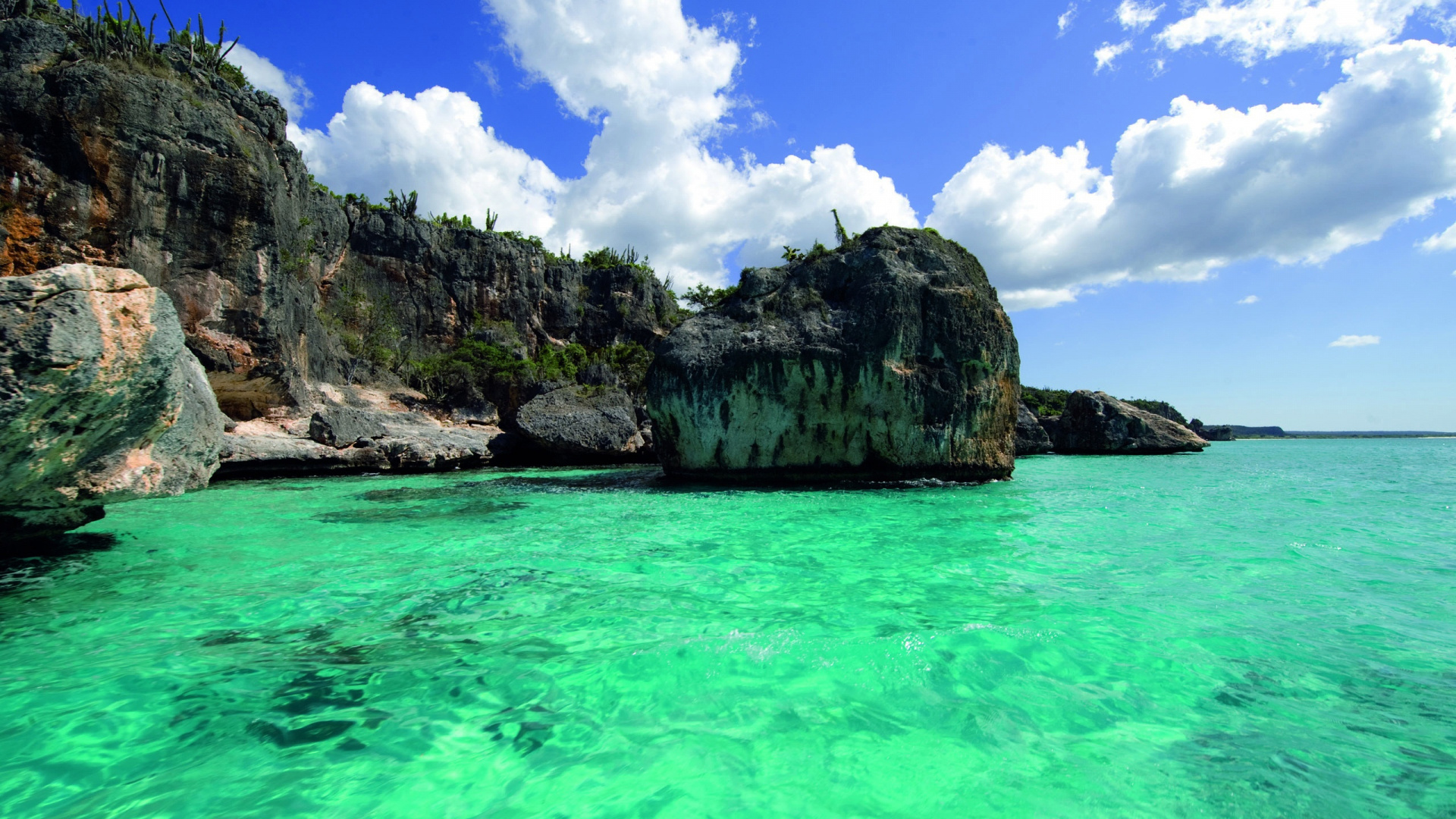 Green water in Barbados, Tropical wallpapers, Vibrant colors, Coastal beauty, 1920x1080 Full HD Desktop