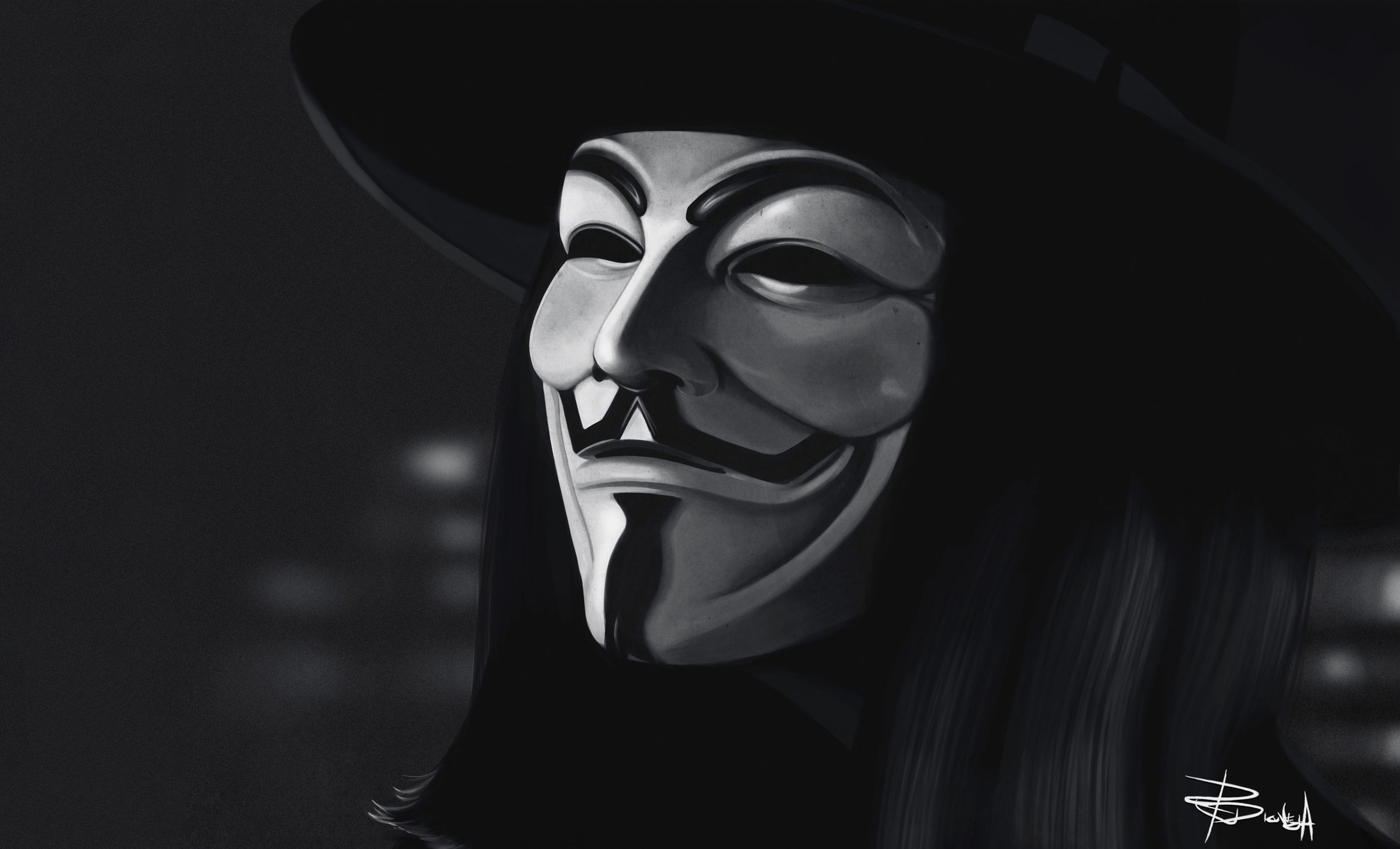 Guy Fawkes Mask: Gained popularity after being featured in the movie adaptation of "V for Vendetta". 2190x1330 HD Wallpaper.