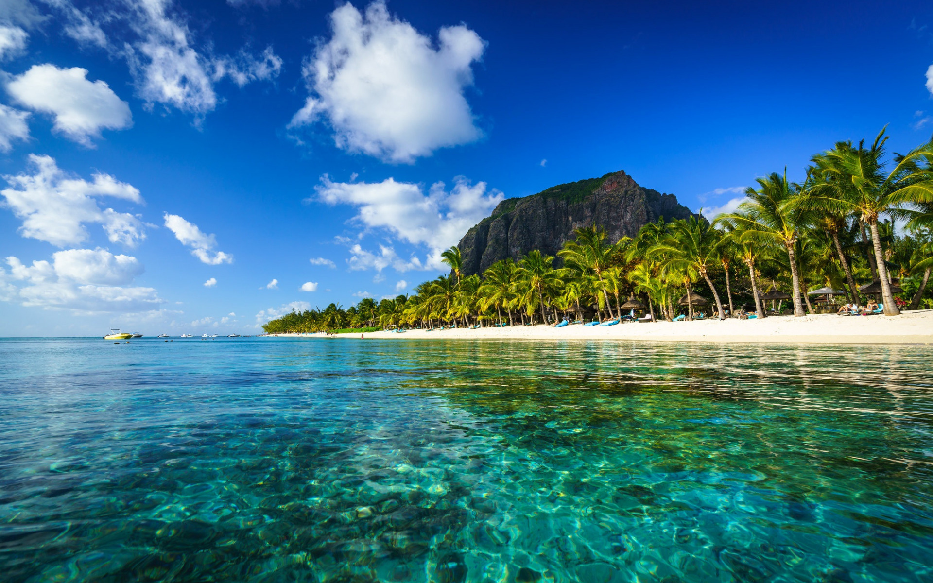 Mauritius, Beach paradise, Azure lagoon, Tropical island escape, 1920x1200 HD Desktop