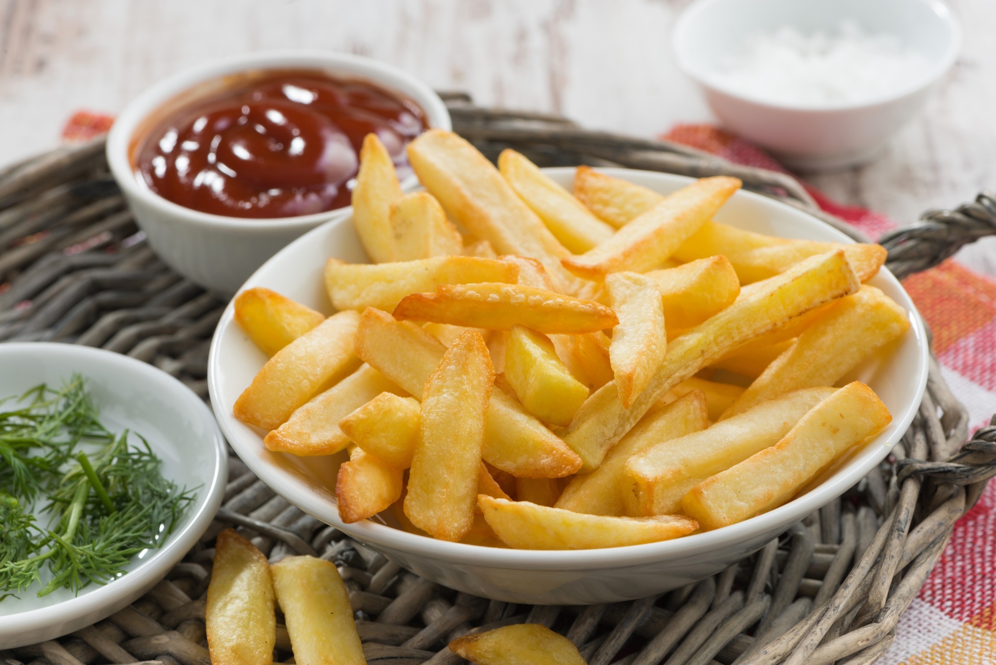 French Fries: Washed, peeled, and cut into the desired shape. 2000x1340 HD Wallpaper.
