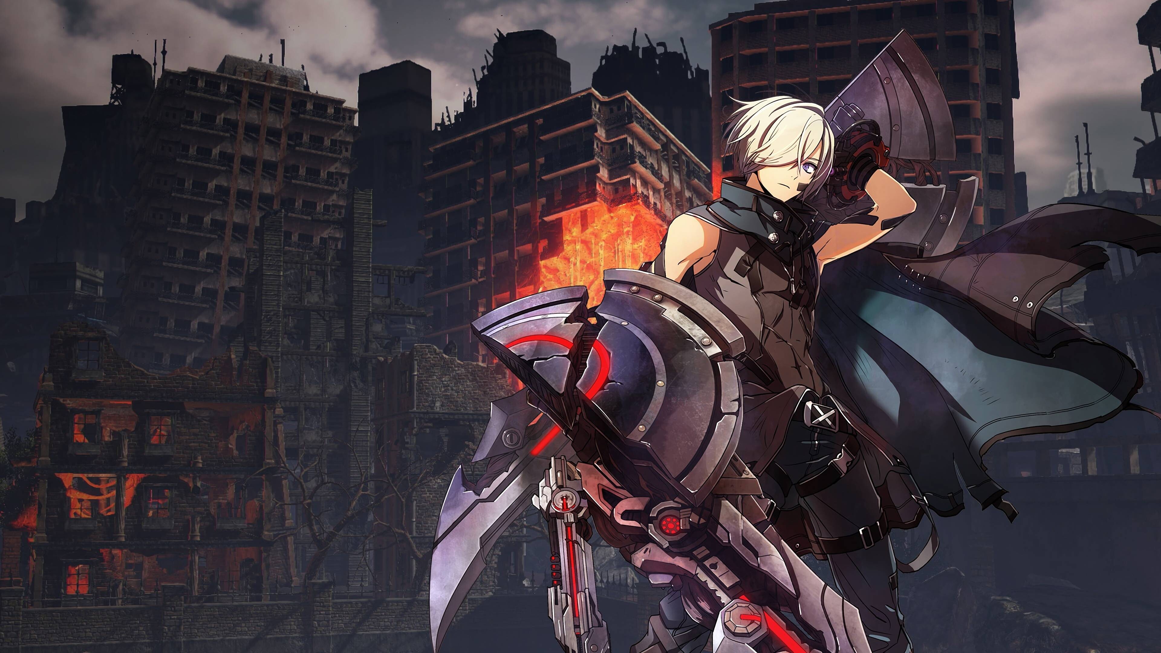 God Eater (TV series): An anime written and directed by Takayuki Hirao and produced by Hikaru Kondo. 3840x2160 4K Background.