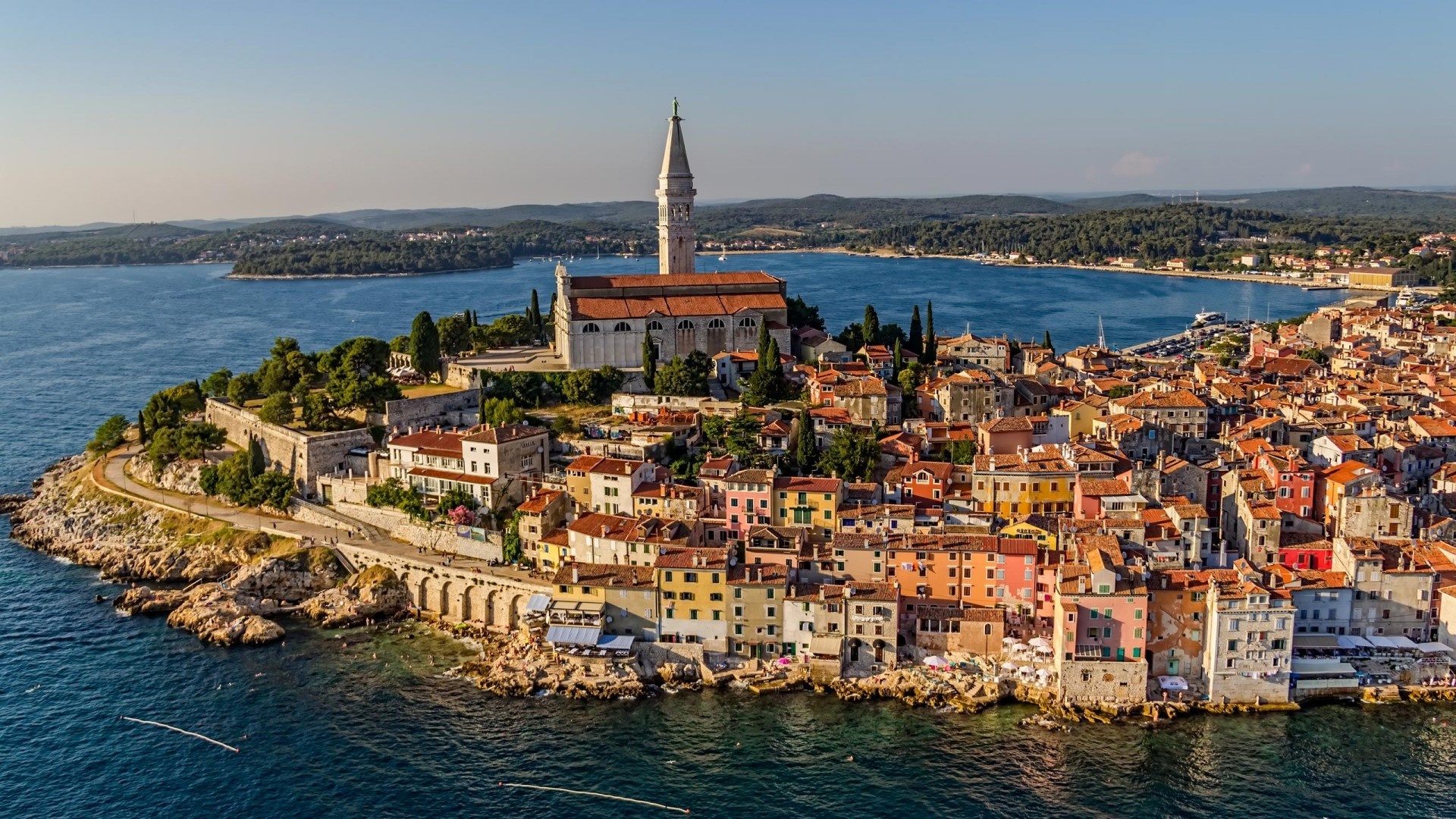 Croatia: Rovinj, A Croatian fishing port on the west coast of the Istrian peninsula. 1920x1080 Full HD Wallpaper.