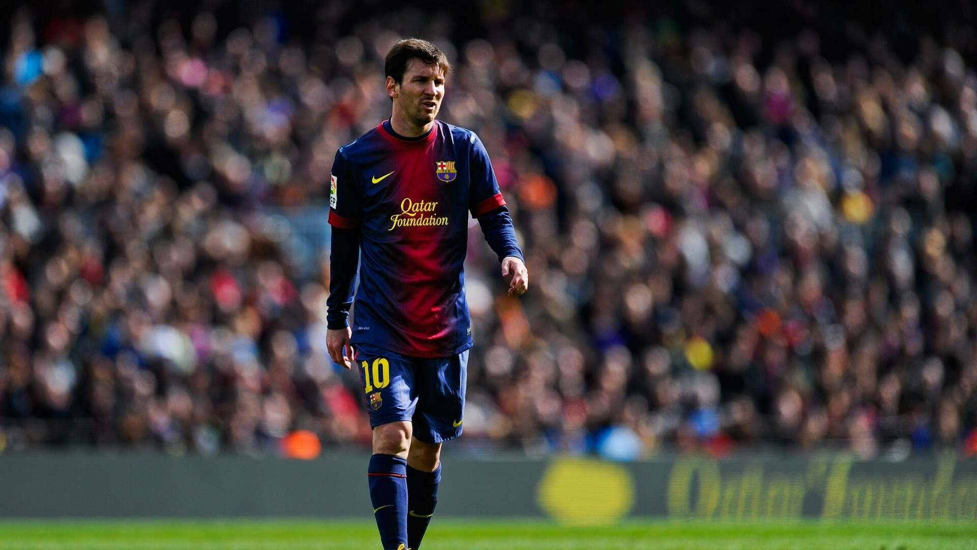 Lionel Messi: Barcelona football, Grass wallpapers for widescreen, 1920x1080 Full HD Desktop