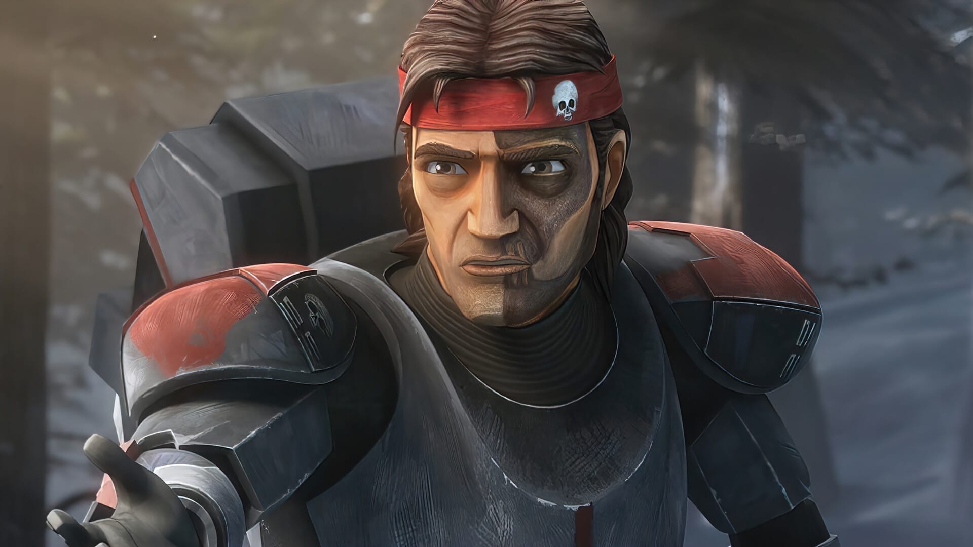 Star Wars: The Bad Batch: Hunter, The leader of the experimental unit Clone Force 99. 1920x1080 Full HD Wallpaper.