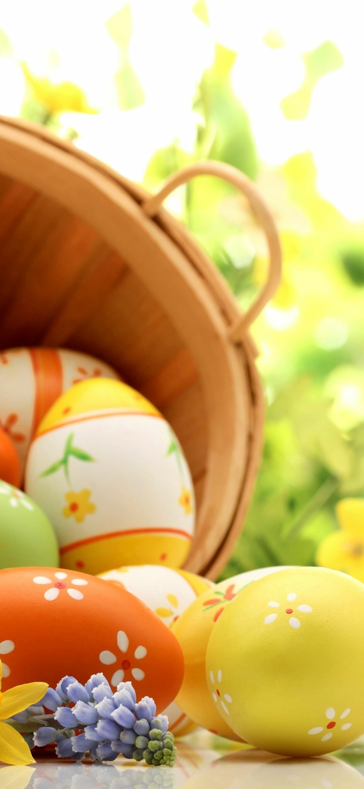 Easter: In the Orthodox tradition eggs are painted red to symbolize the blood of Jesus. 1250x2690 HD Background.