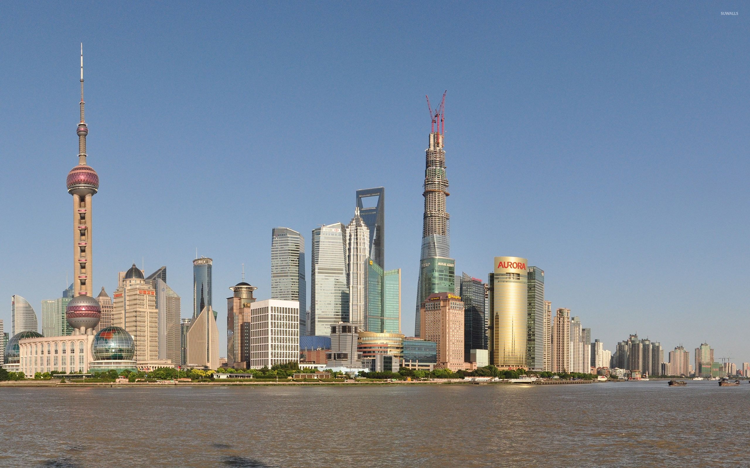 Oriental Pearl Tower, Shanghai Tower, Architectural wonders, Modern skyscrapers, 2560x1600 HD Desktop