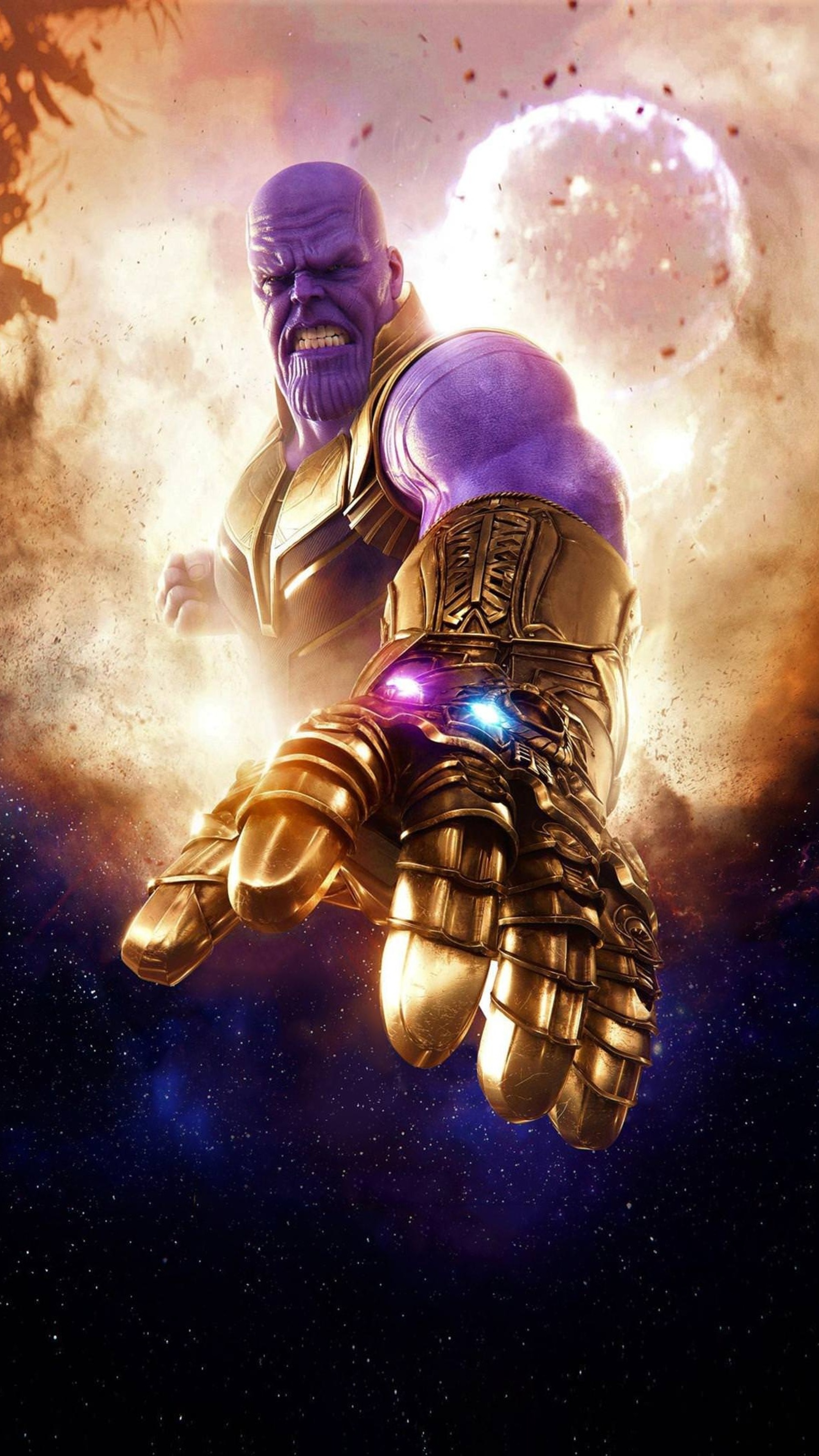 Thanos, Avengers Infinity War artwork, 4K wallpapers, Sony Xperia compatibility, 2160x3840 4K Handy