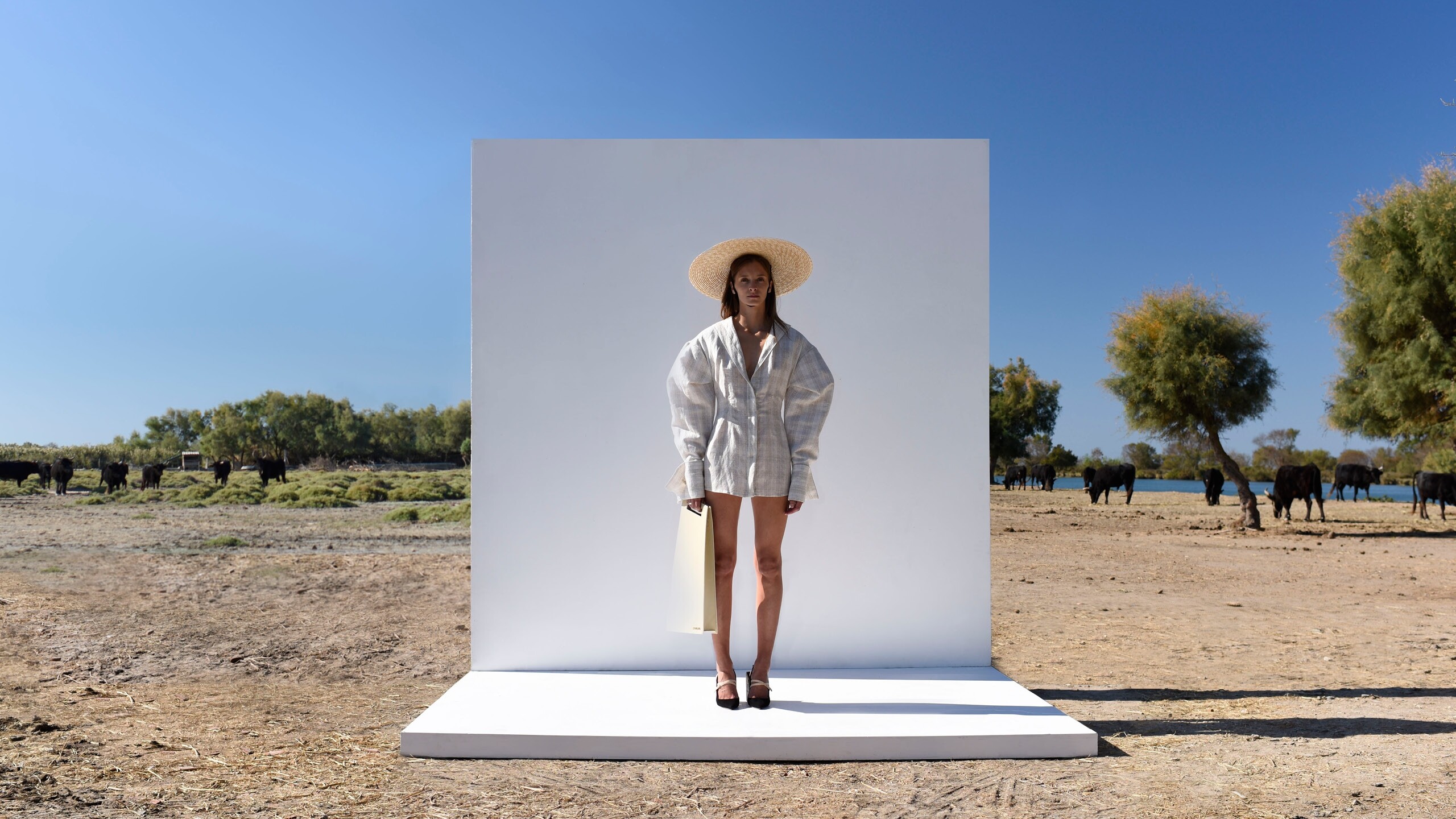 Jacquemus: Popular fashion brand, A range of eternally stylish clothes and iconic accessories, Spring Summer 2017. 2560x1440 HD Wallpaper.