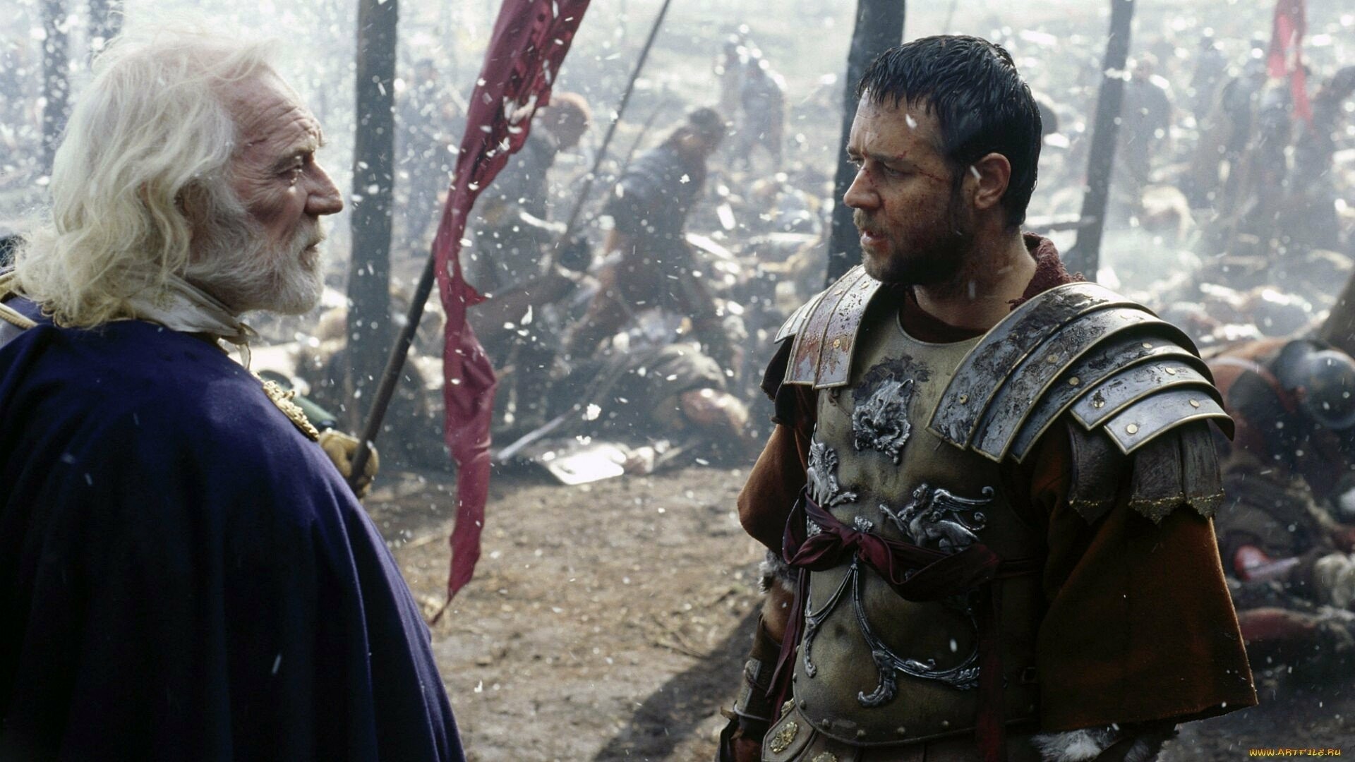 Gladiator: A 2000 film about a Roman general named Maximus, Marcus Aurelius. 1920x1080 Full HD Wallpaper.