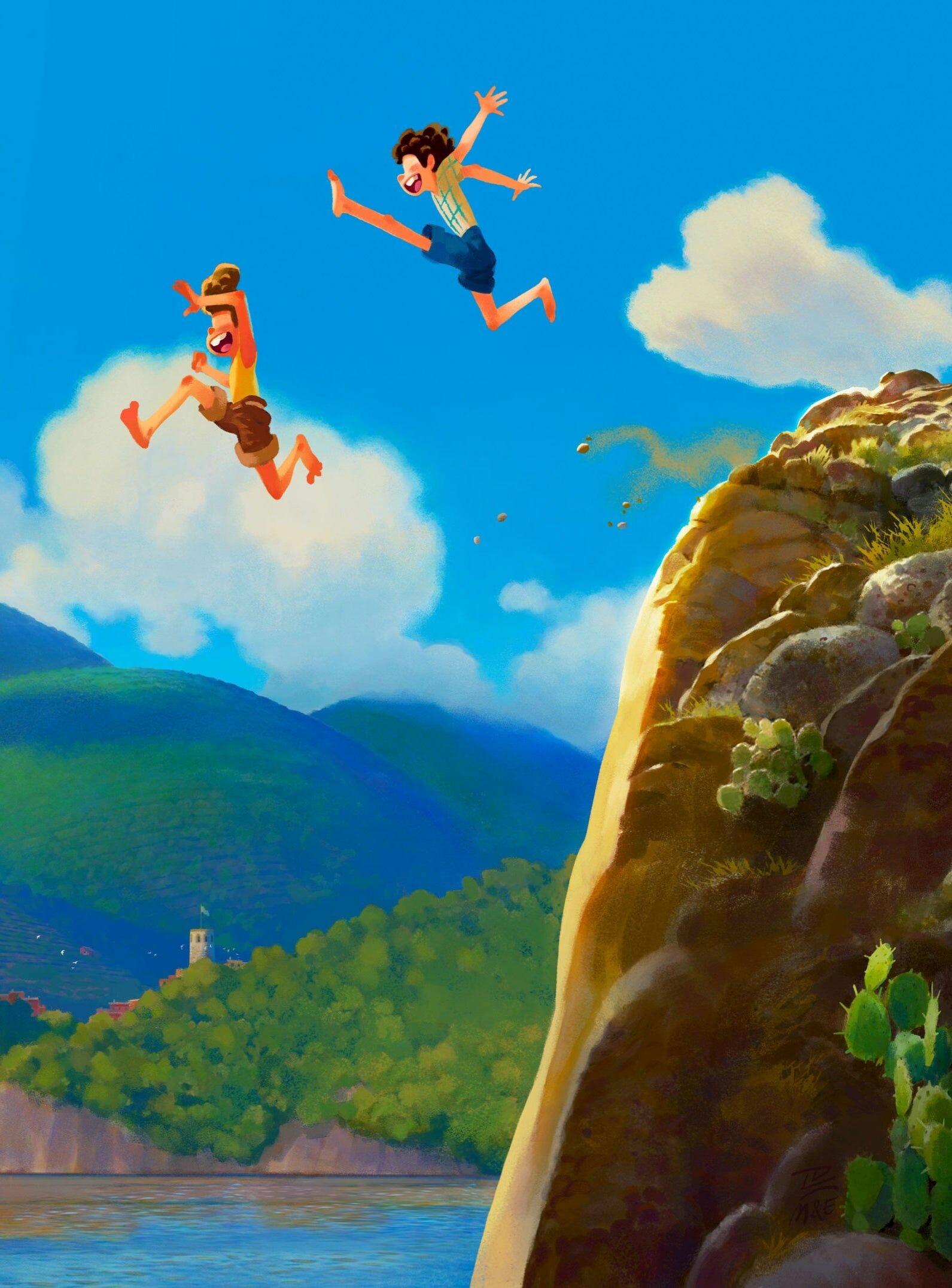 Luca: Disney Pixar's Cartoon Looks Like The Summer In Italy, Animation Movies. 1600x2150 HD Background.