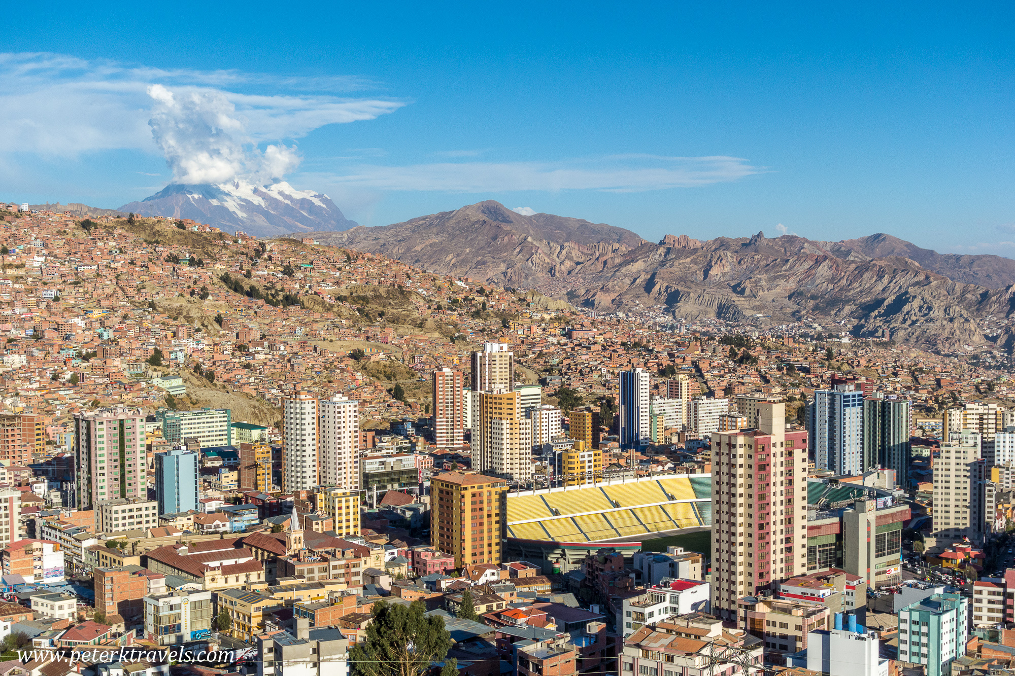 La Paz, Peters travel blog, Bolivia, Illimani, 2000x1340 HD Desktop