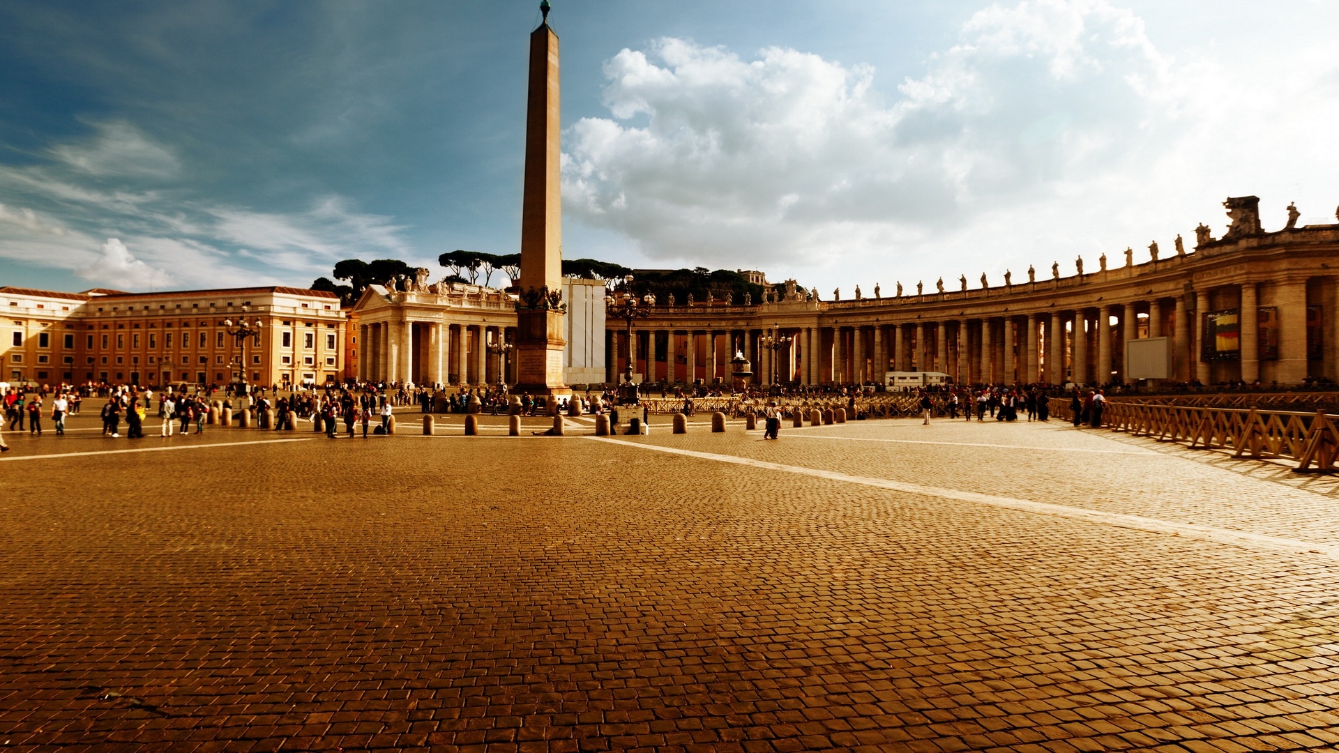 Vatican City, Rome, Italy, Piazza San Pietro, 1920x1080 Full HD Desktop