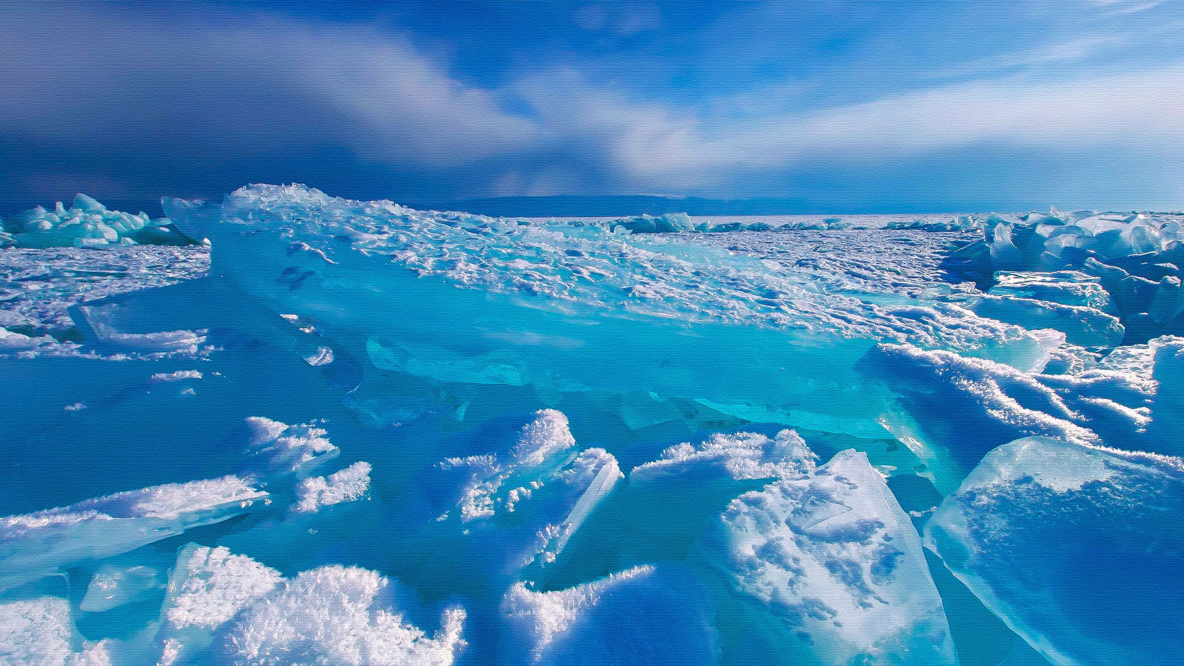 Arctic travels, Arctic blue, Posted by Samantha Mercado, 3840x2160 4K Desktop
