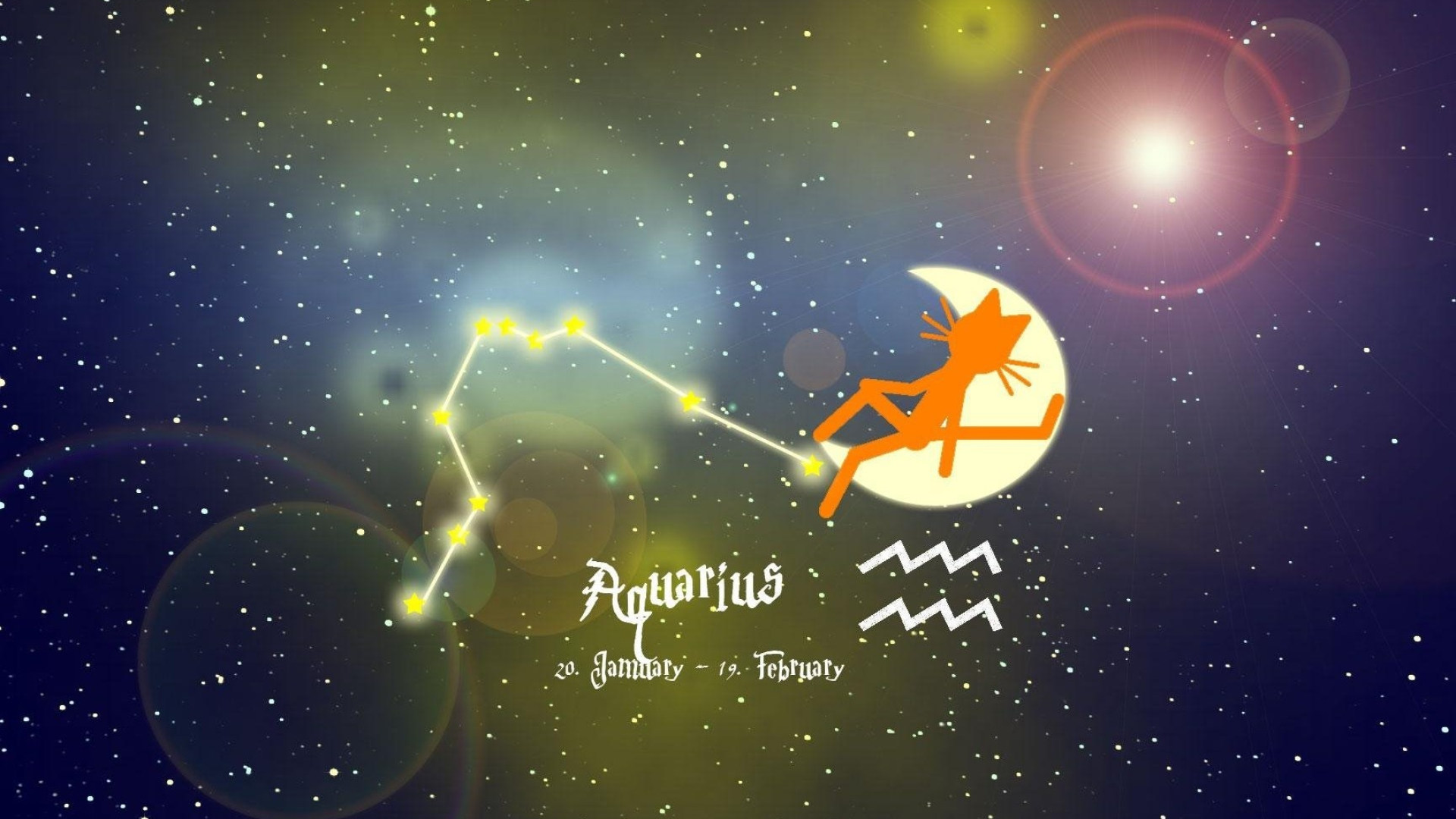 Aquarius desktop backgrounds, Stunning visuals, Astrological appeal, 1920x1080 Full HD Desktop