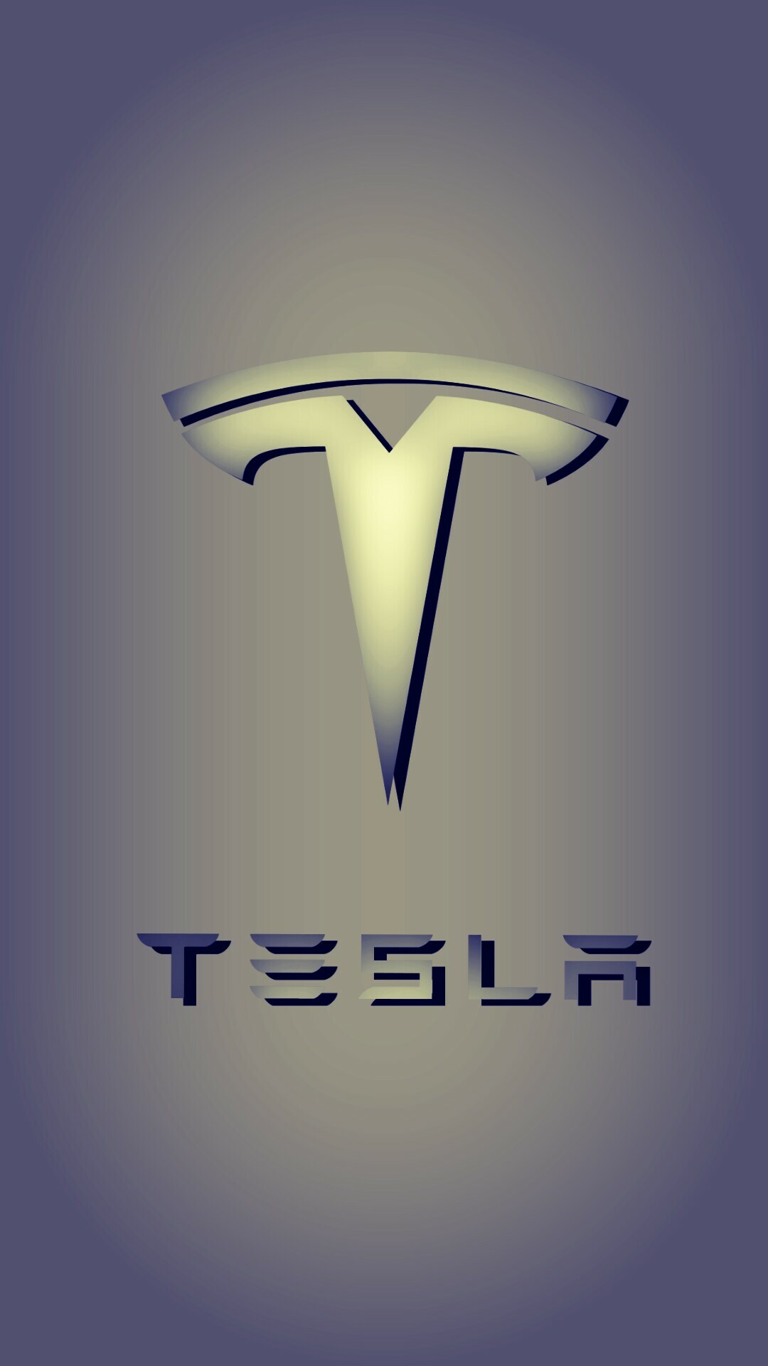 Tesla: An American electric-car company, Logo. 1080x1920 Full HD Background.