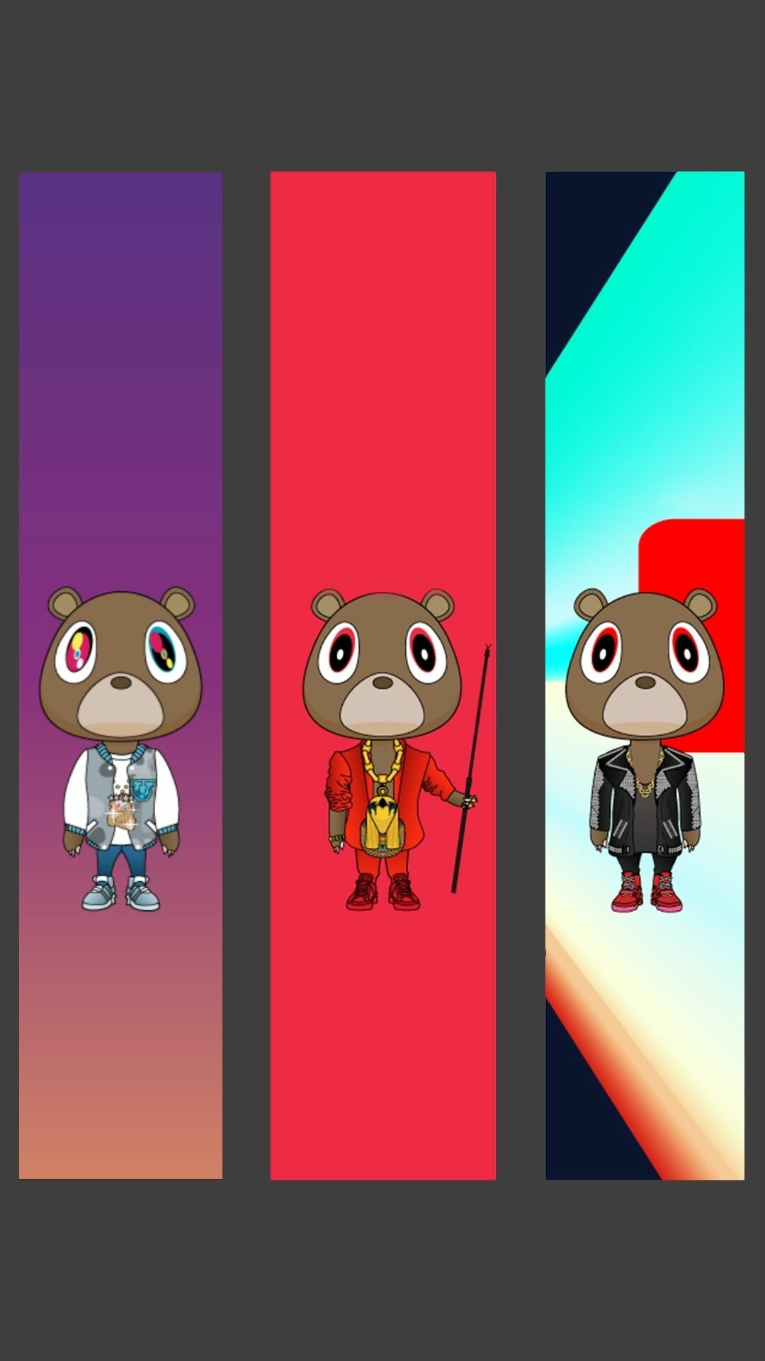 Kanye West: Yeezy bear, Music album, Def Jam Recordings, Roc-A-Fella Records. 1080x1920 Full HD Wallpaper.
