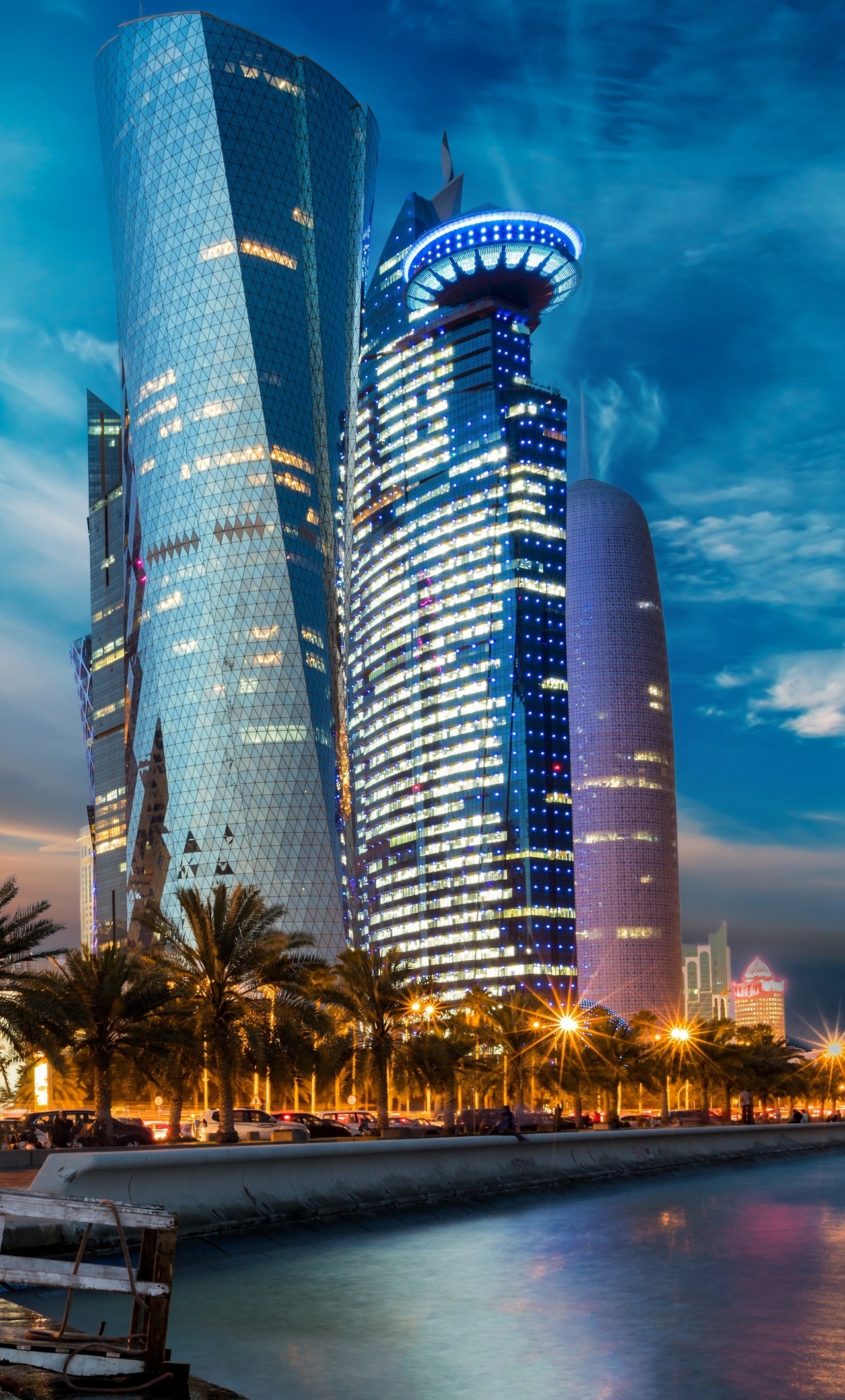 Doha, Houses, Skyscrapers, Qatar, 1280x2120 HD Phone
