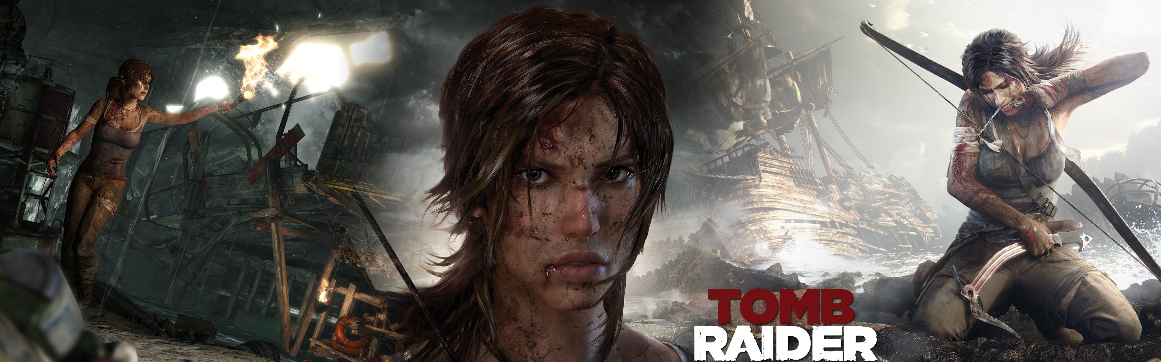Tomb Raider wallpapers, 4K HD, Backgrounds, 3840x1200 Dual Screen Desktop