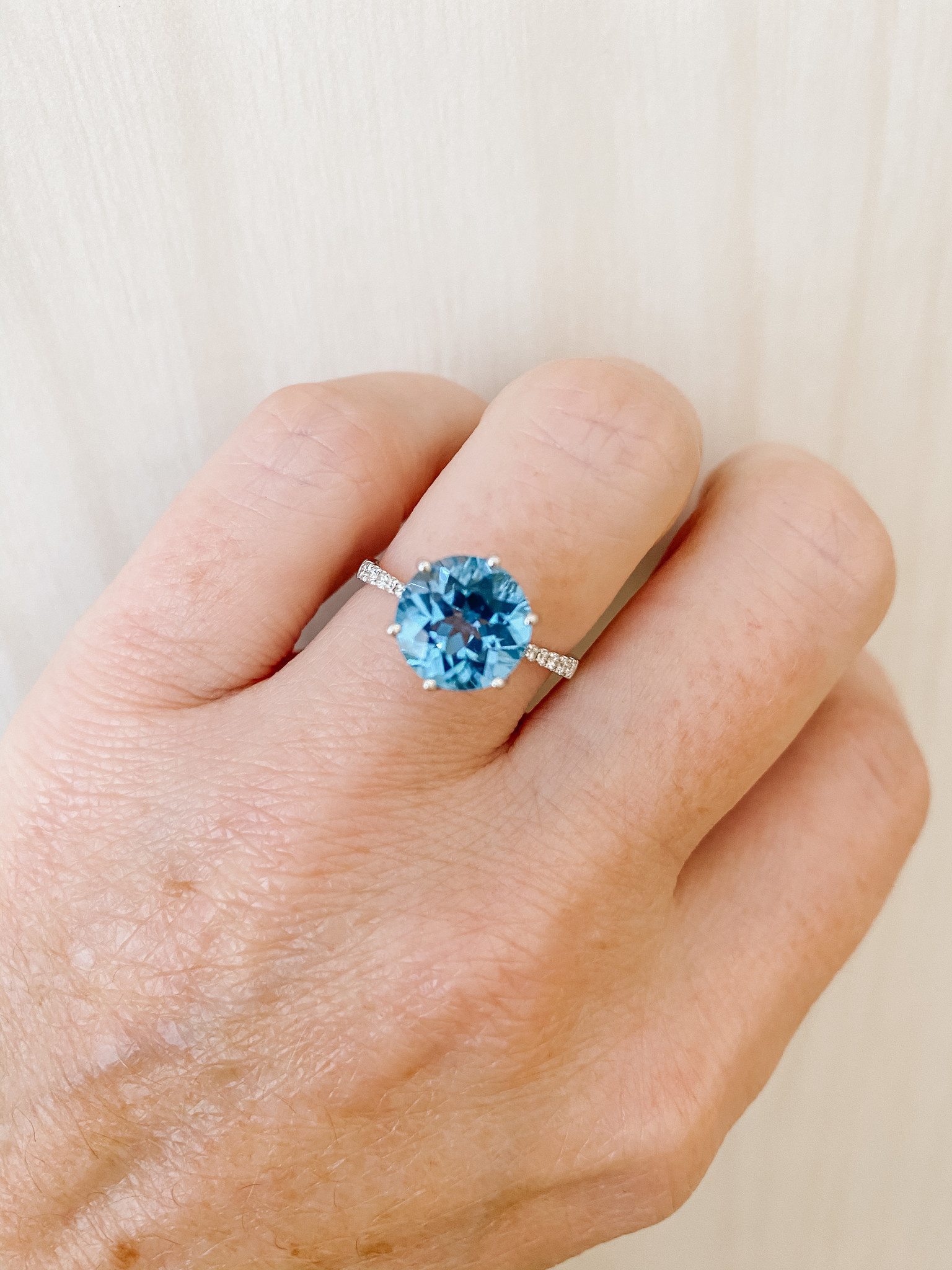 Blue topaz and diamond ring, Minichiello Jewellers, Fine jewelry, Luxurious accessories, 1540x2050 HD Phone