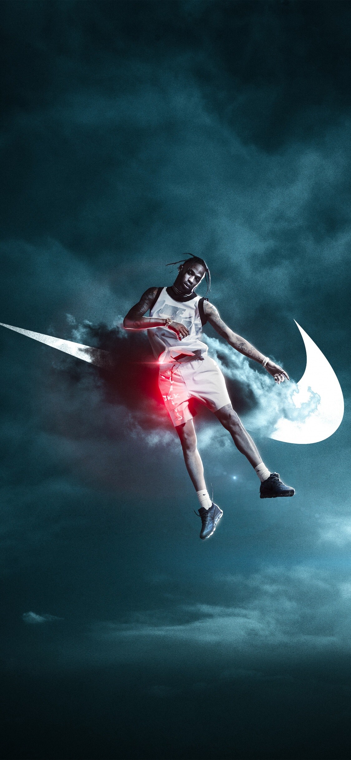 Travis Scott: American rapper, Kanye West's GOOD Music, Nike, Music. 1130x2440 HD Wallpaper.