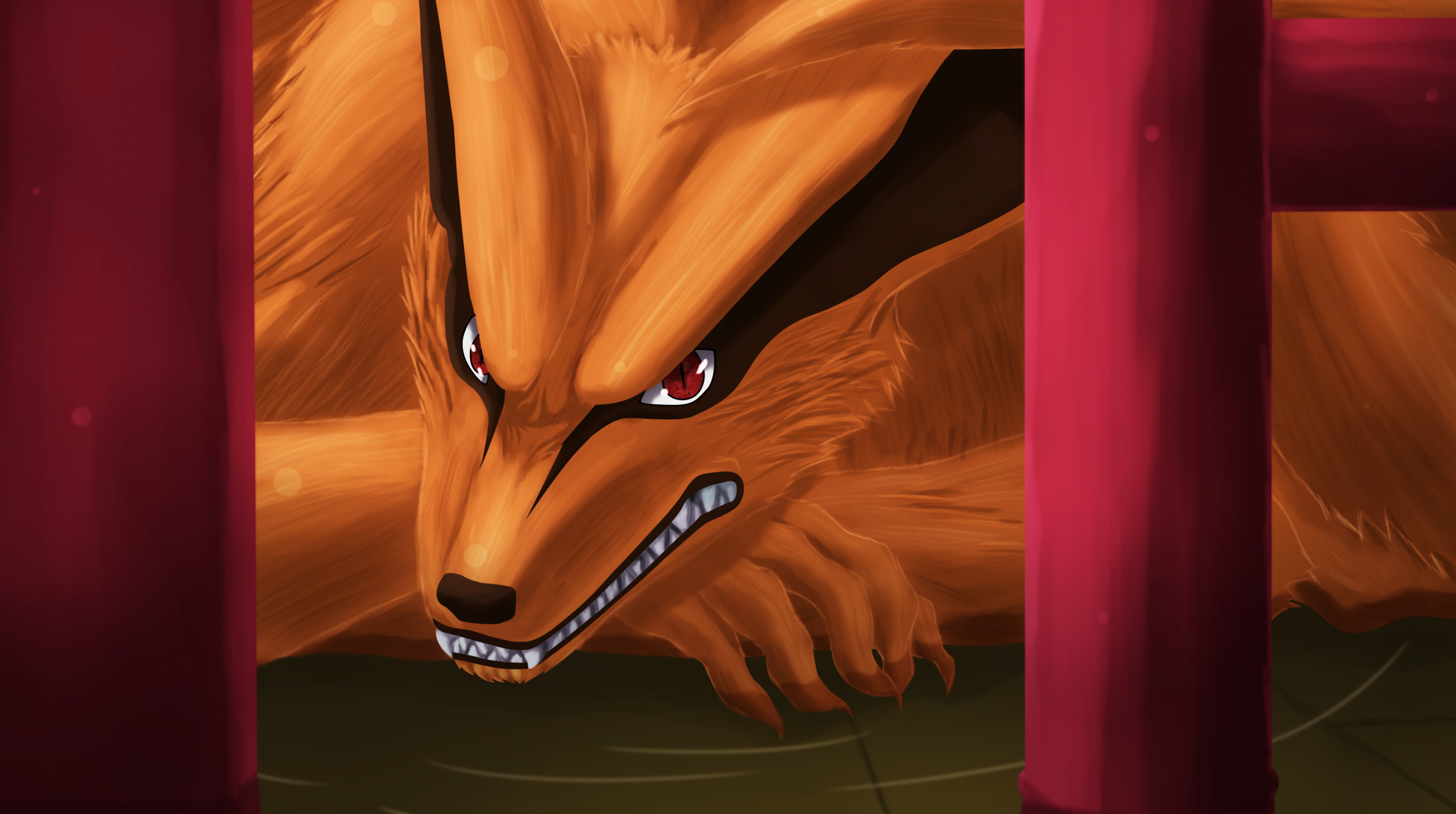 Tailed Beasts, Naruto anime, Kurama Naruto wallpapers, 3020x1690 HD Desktop