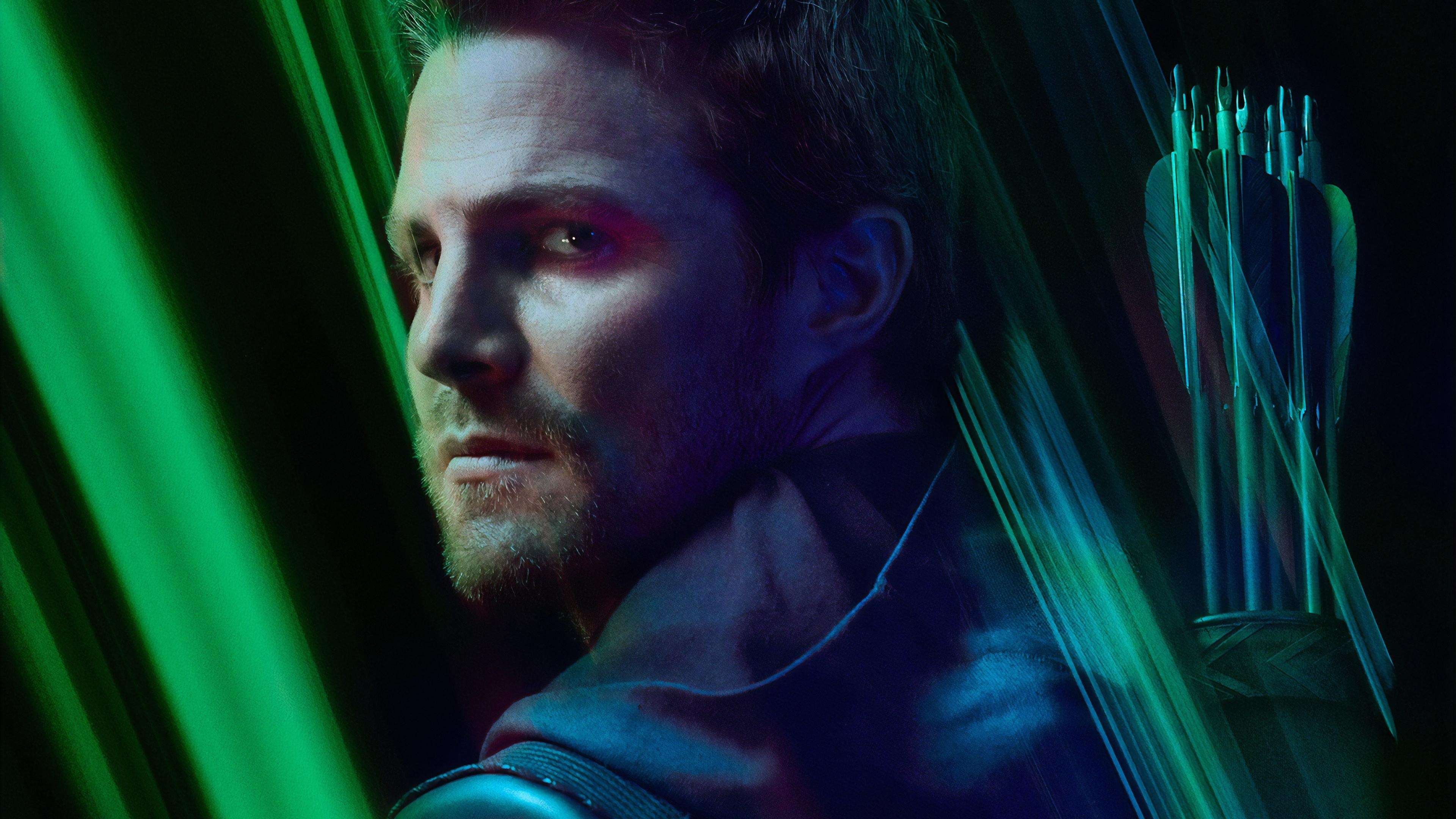 Green Arrow and Flash: The first series of the Arrowverse, Oliver Queen. 3840x2160 4K Background.