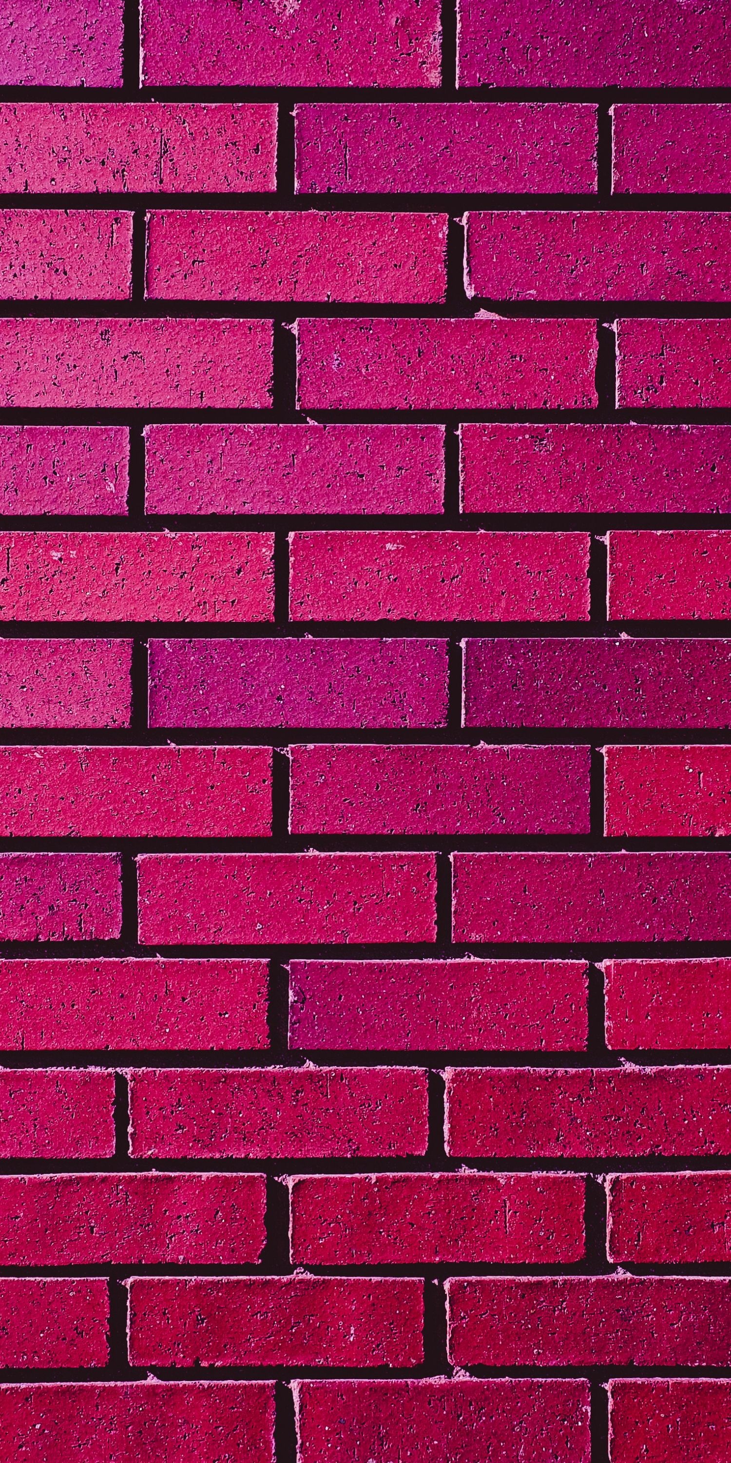 Brick wallpaper, Floral motif, Pink walls, Refreshing and vibrant, 1500x3000 HD Handy