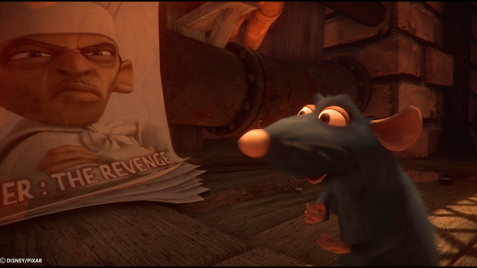 Ratatouille: A determined young rat named Remi dreams of becoming a chef, Remy. 1920x1080 Full HD Background.