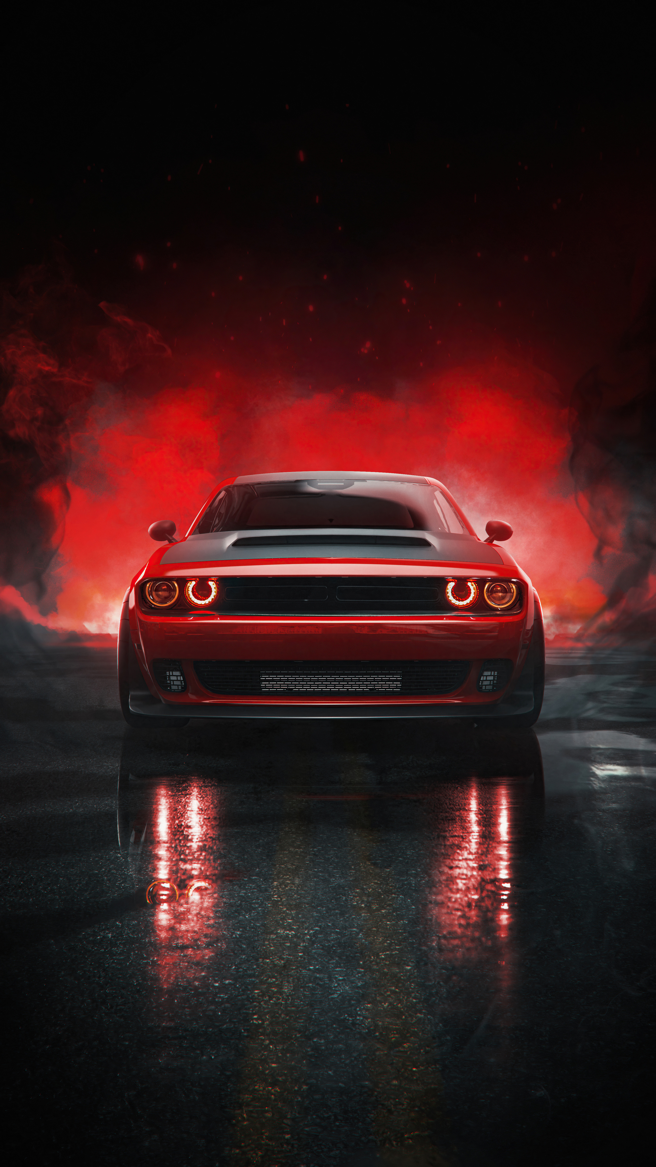 Dodge Challenger, Muscle car, Sony Xperia, High-definition wallpapers, 2160x3840 4K Phone