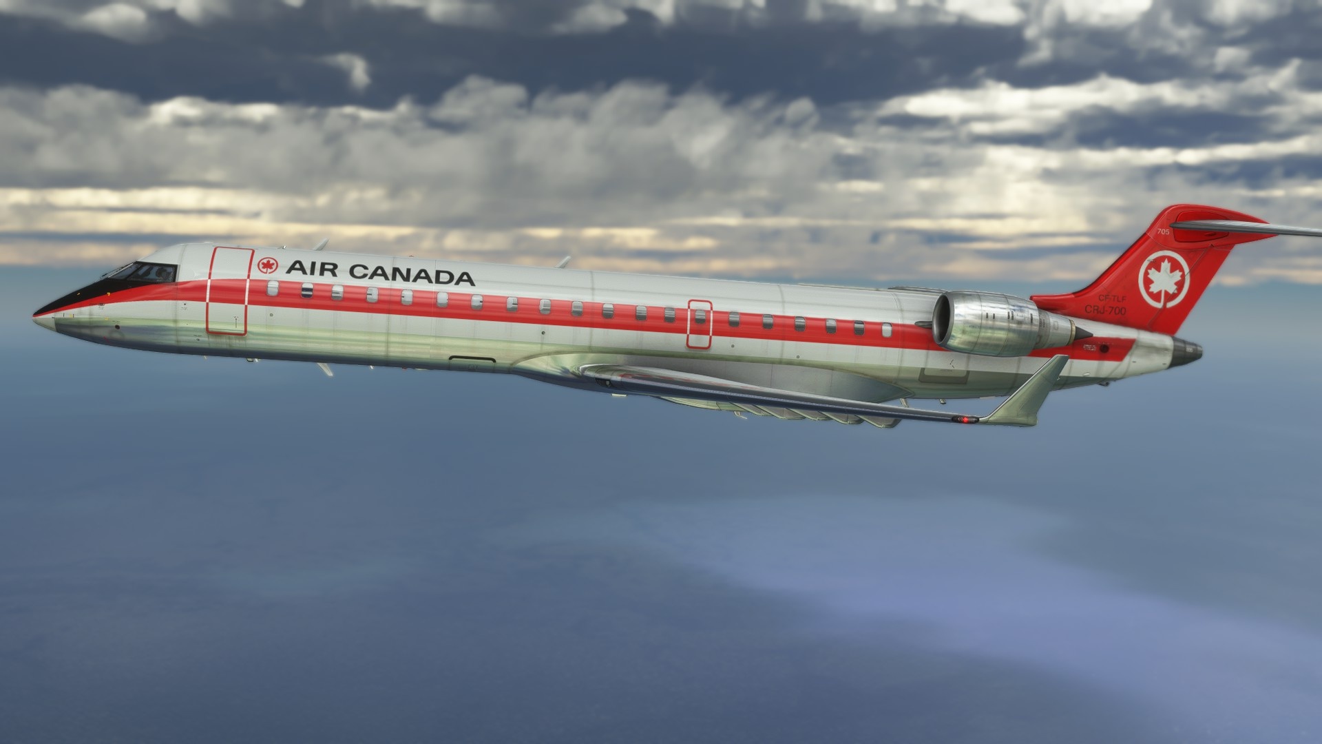Bombardier CRJ 700, CRJ 900, Microsoft Flight Simulator, 1920x1080 Full HD Desktop