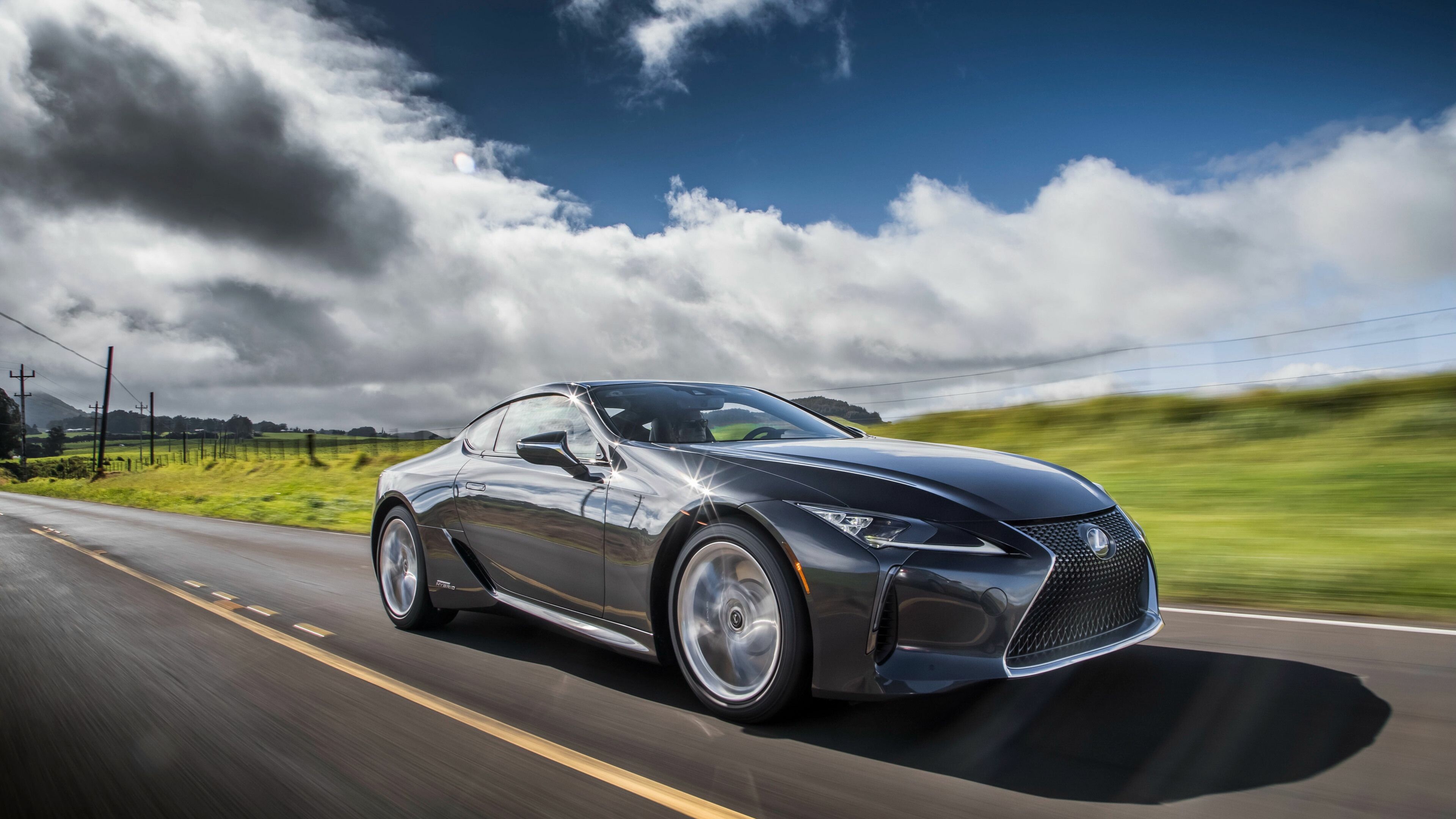 Lexus: Japan's largest-selling make of premium cars, A 4 seater Coupe, LC 500h. 3840x2160 4K Wallpaper.