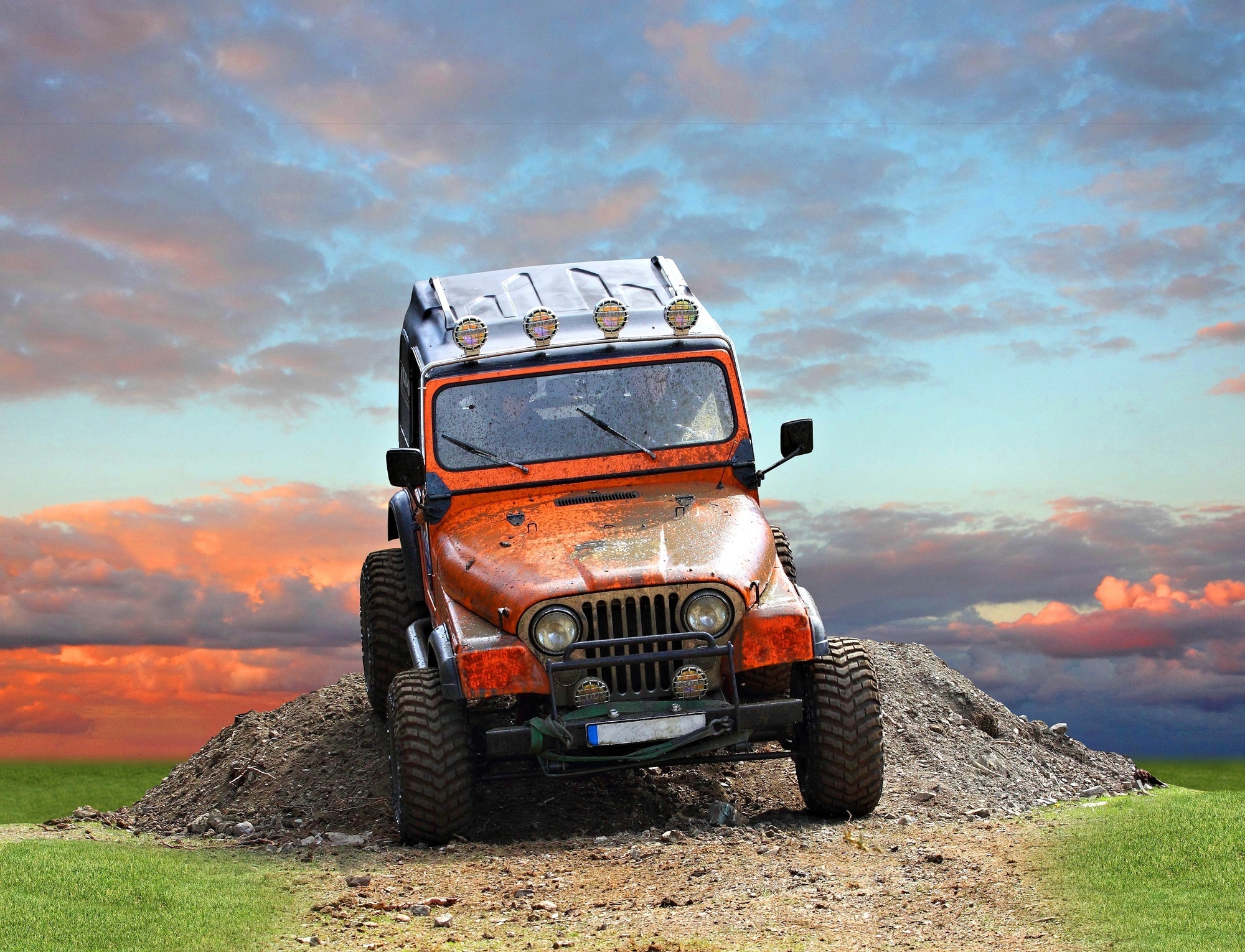 Off-road Driving: Asia Rocsta, Asia Motors Industries, A South Korean car manufacturer, Mini SUV. 2000x1530 HD Background.
