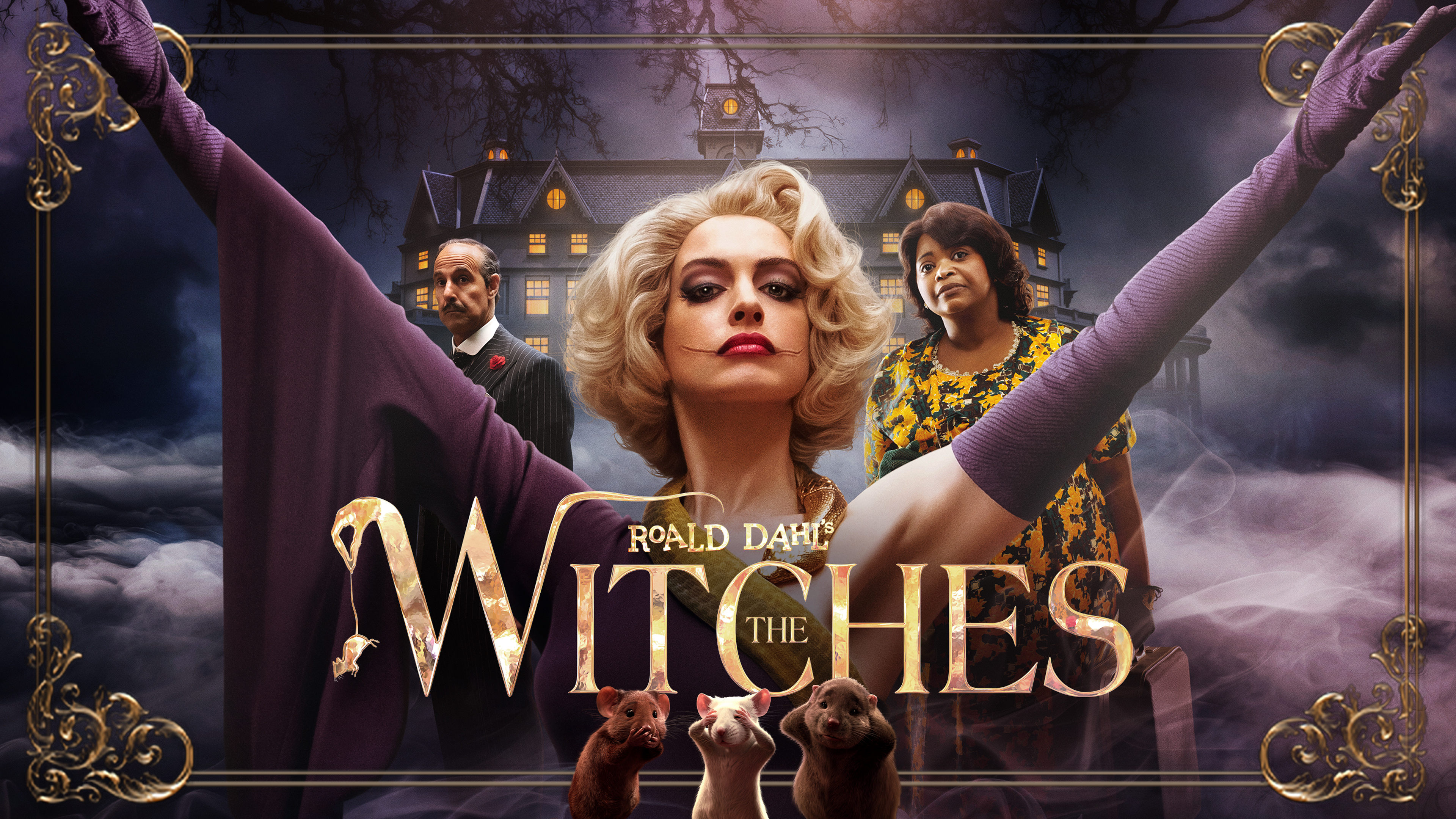 Stream The Witches, Robert Zemeckis' vision, Dark fantasy, Roald Dahl adaptation, 3840x2160 4K Desktop