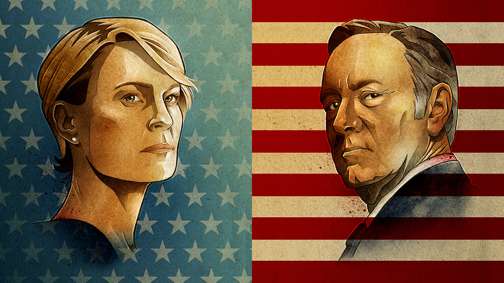 House of Cards: The series tells the story of Frank Underwood and his equally ambitious wife Claire Underwood. 1920x1080 Full HD Background.