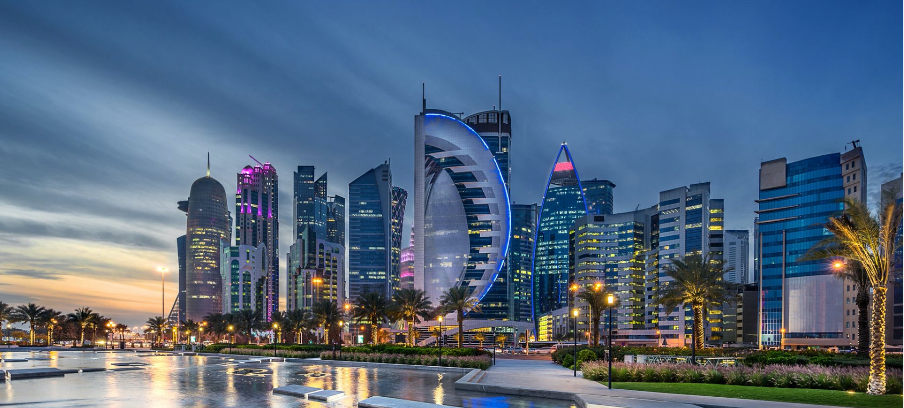 Qatar Financial Centre, Business hub, Economic growth, Corporate services, 2880x1300 Dual Screen Desktop