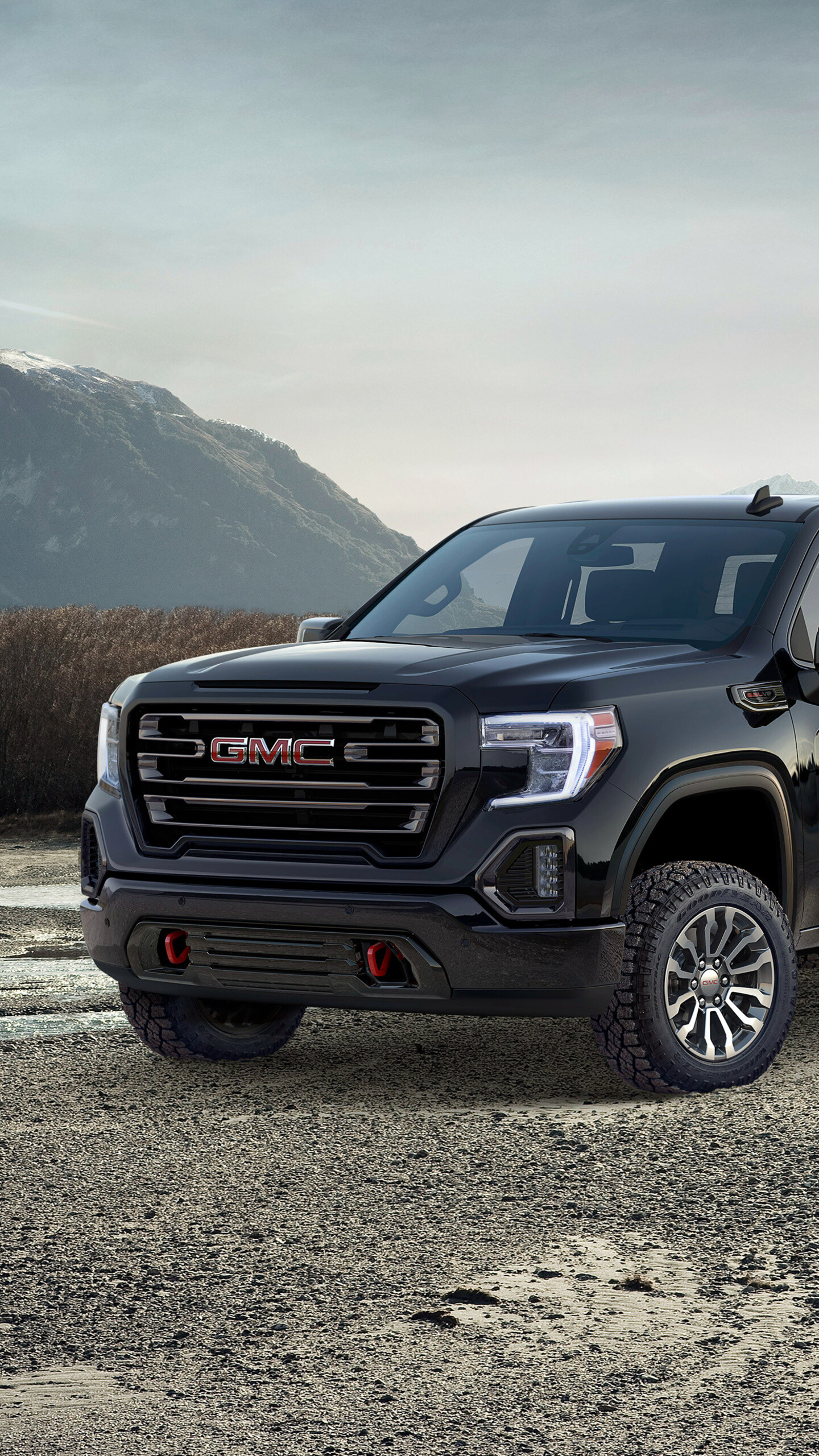 GMC: 2019 GMC Sierra AT4, A unique formula of authentic off-road capability and innovative technology. 1440x2560 HD Background.