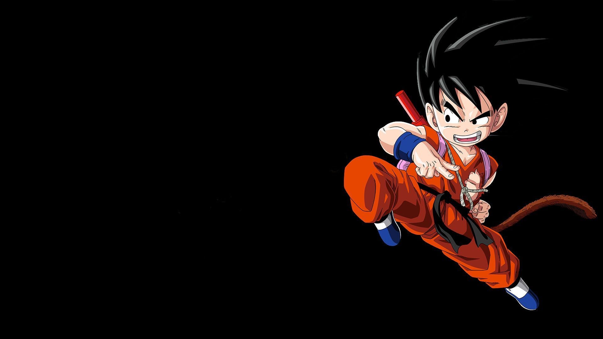 Goku: Kid Goku, A Saiyan raised on Earth and the overall main protagonist of the Dragon Ball series. 1920x1080 Full HD Wallpaper.