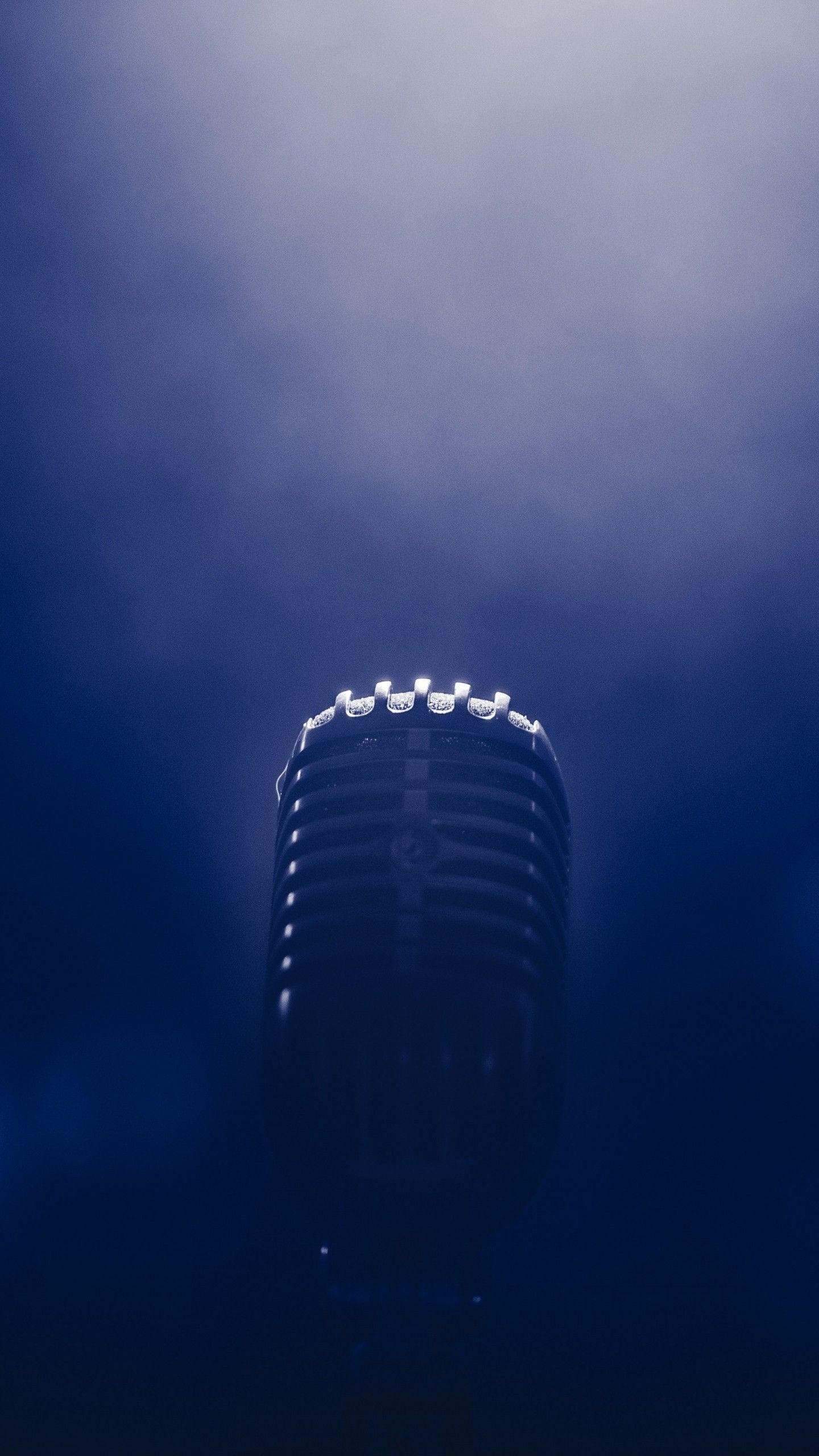 Smoke-filled atmosphere, Musical vibes, Captivating microphone, Enigmatic background, 1440x2560 HD Handy