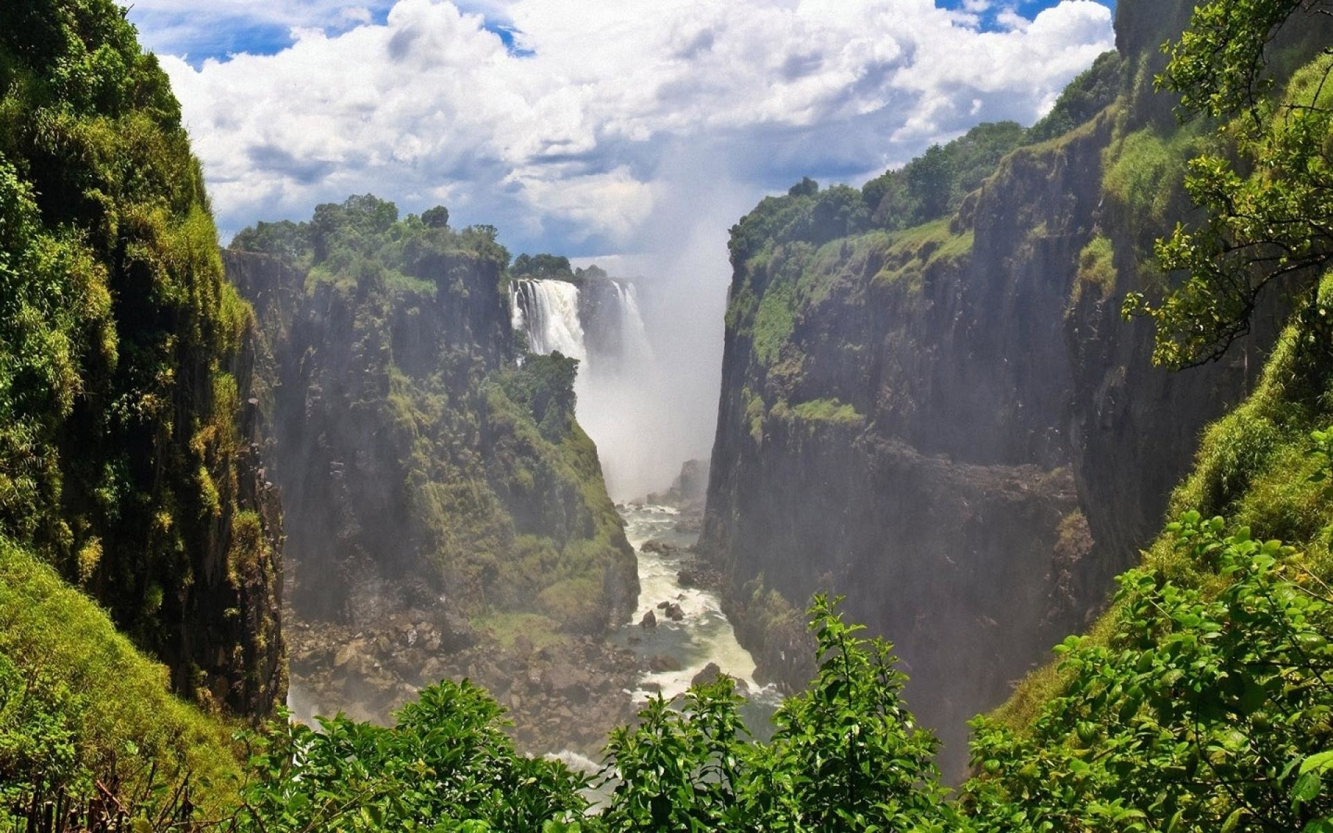 The Zambezi, Victoria Falls, Waterfall, Africa, 1920x1200 HD Desktop