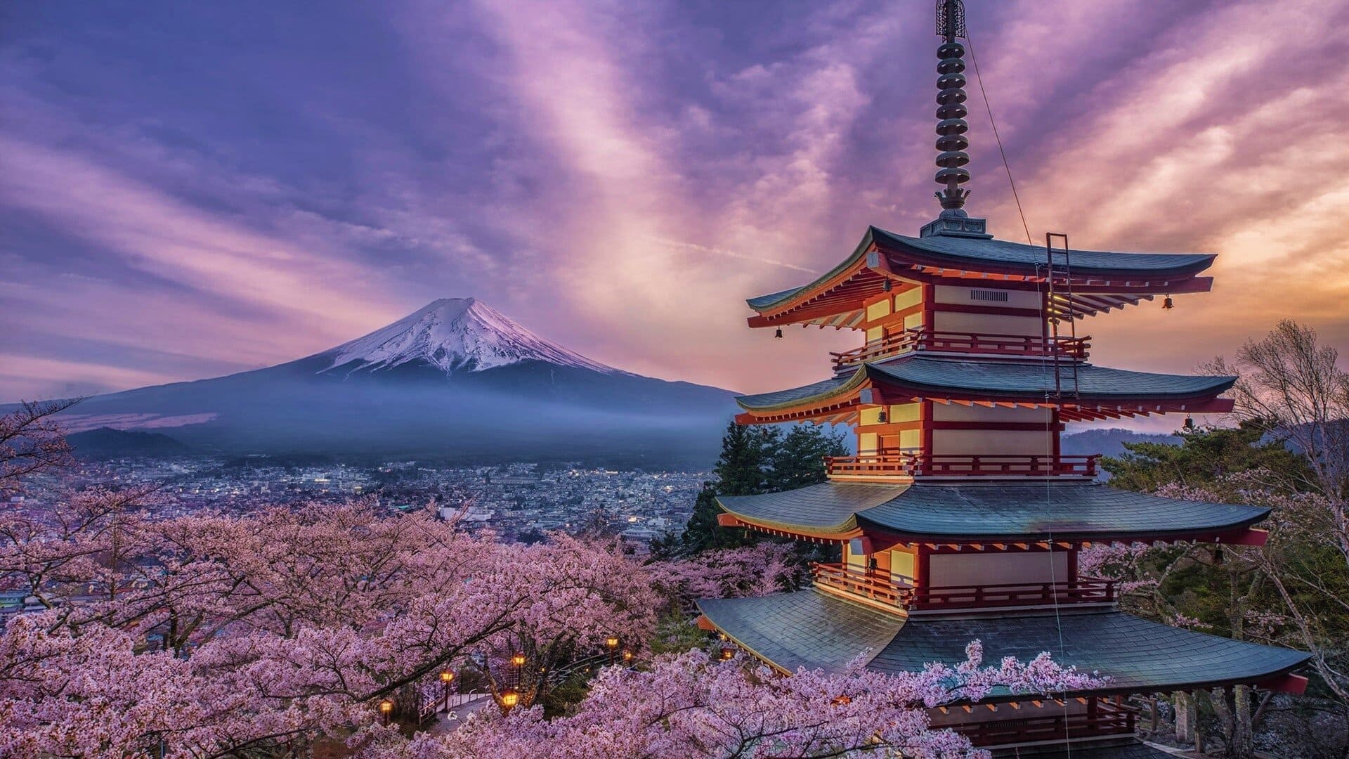 Japan: Mount Fuji, The country adopted the Meiji Constitution on November 29th, 1890. 1920x1080 Full HD Wallpaper.