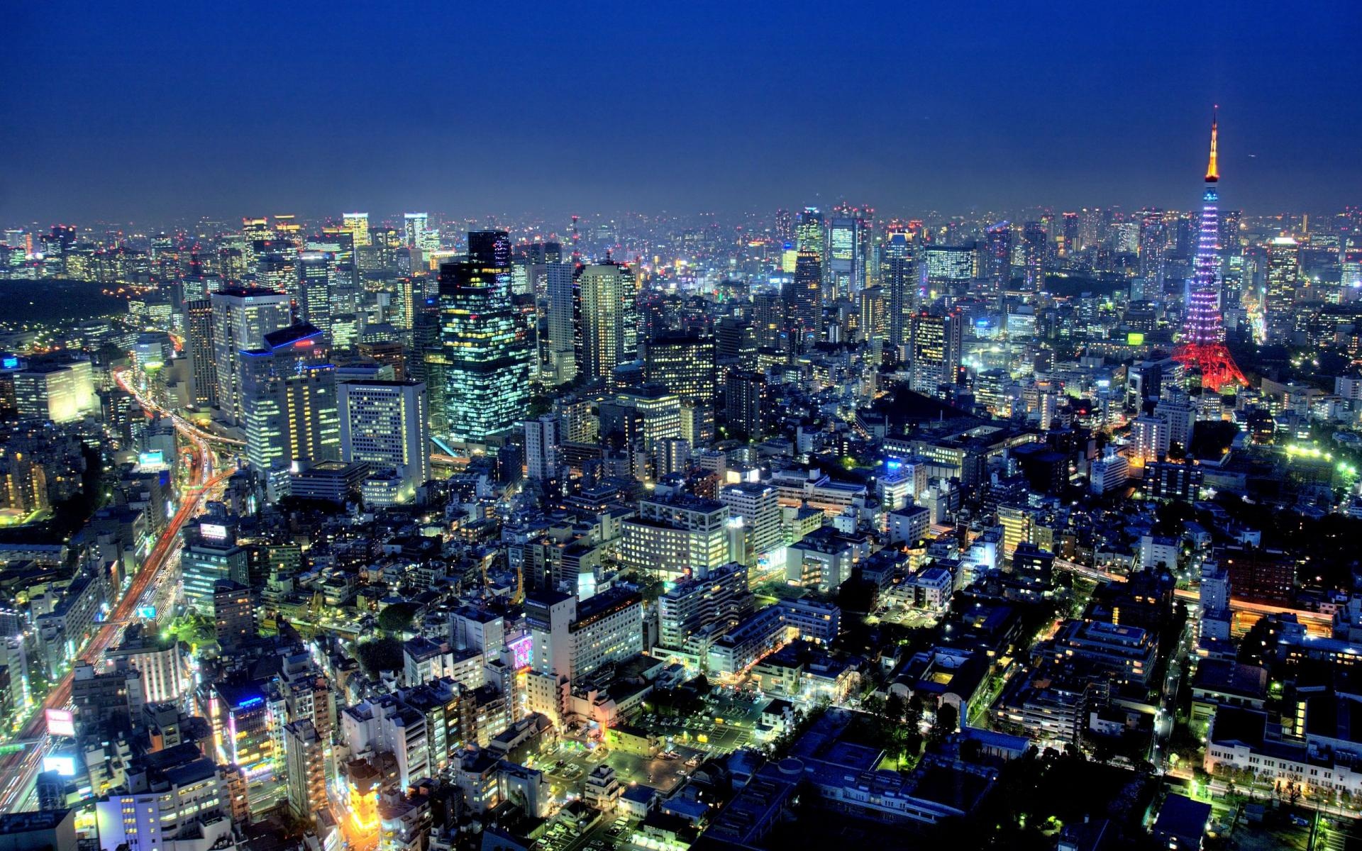 Tokyo wallpaper, High-definition images, Japanese cityscape, Night lights, 1920x1200 HD Desktop