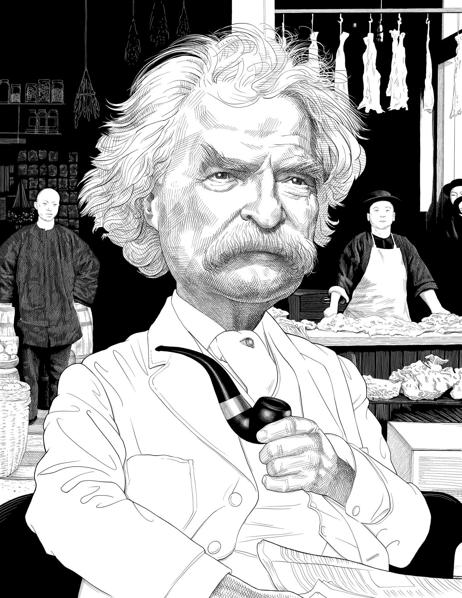 Mark Twain, Cancelled Bret Harte, Other subject, 1550x2000 HD Phone